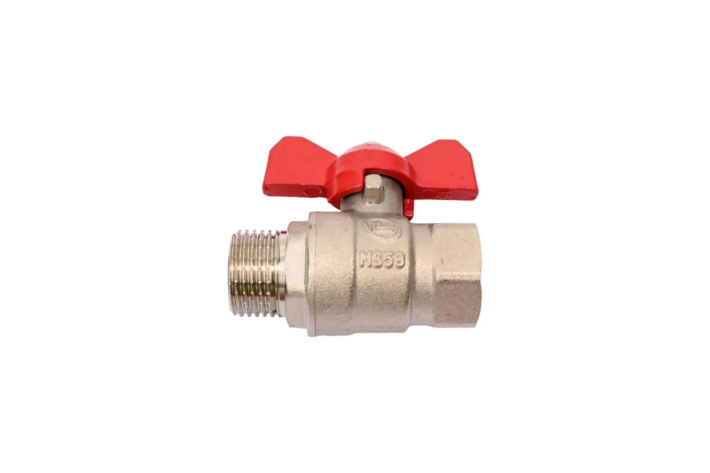Шаровой Кран DOUBLE-LIN латунный резьбовой, бабочка НР/ВР 1/2" LL1041 (1/2")