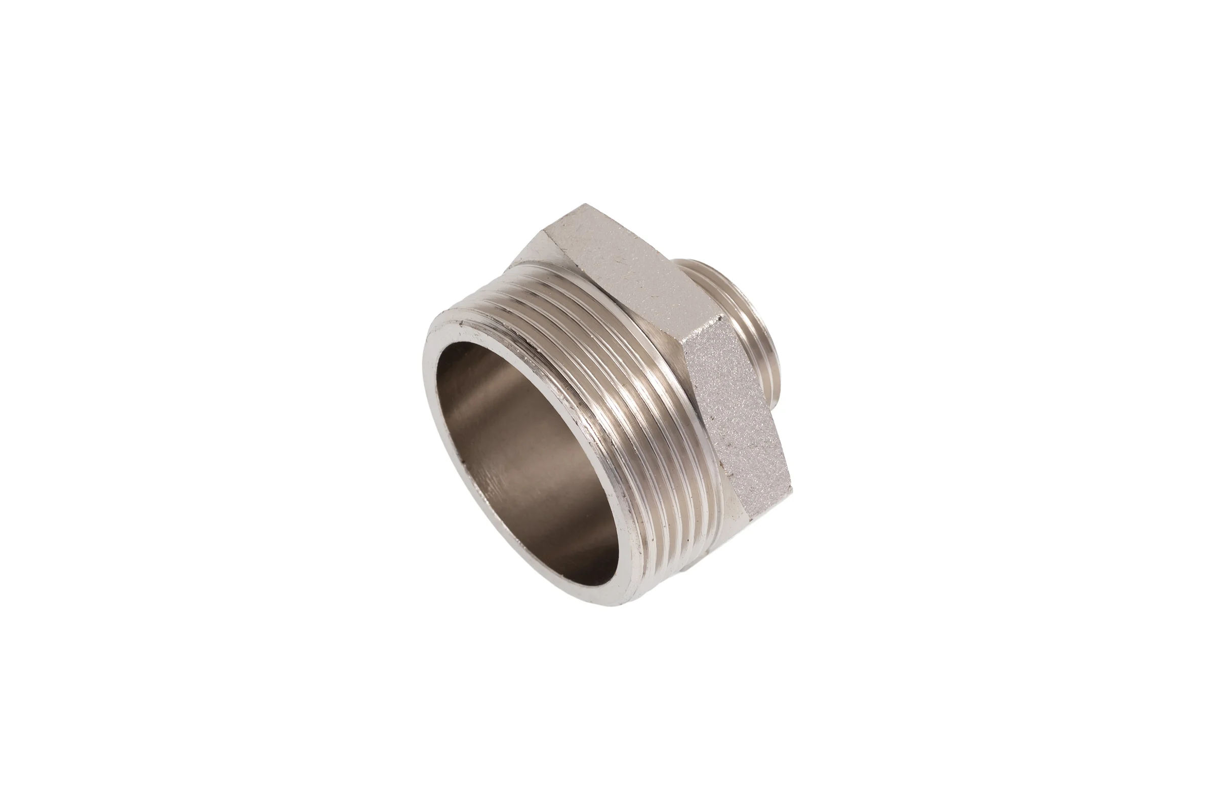 Ниппель переходной резьбовой DOUBLE-LIN латунный никелированный Н/Н 1.1/2" x 3/4" LL6050 (1 1/2"x3/4")