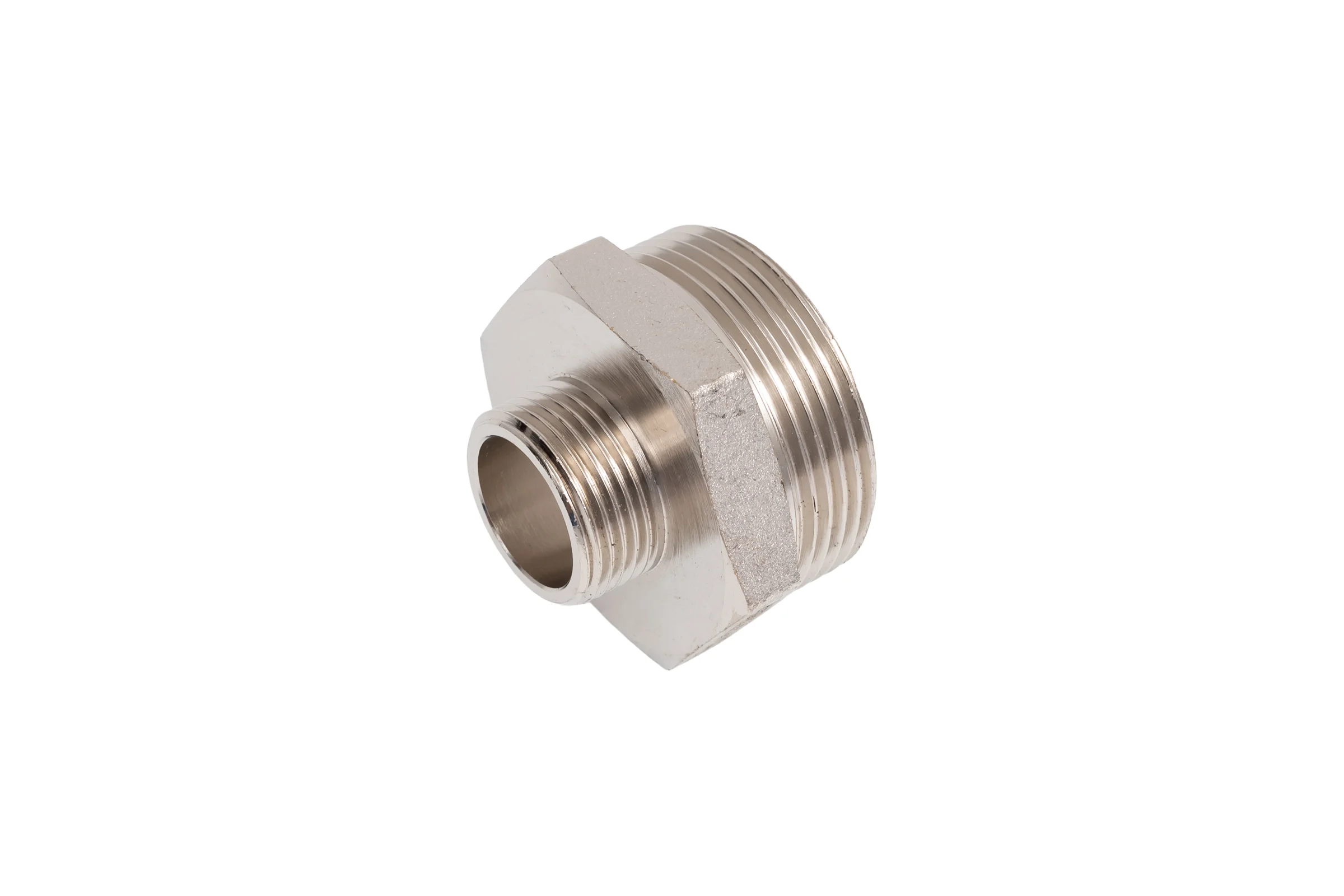 Ниппель переходной резьбовой DOUBLE-LIN латунный никелированный Н/Н 1.1/2" x 3/4" LL6050 (1 1/2"x3/4")