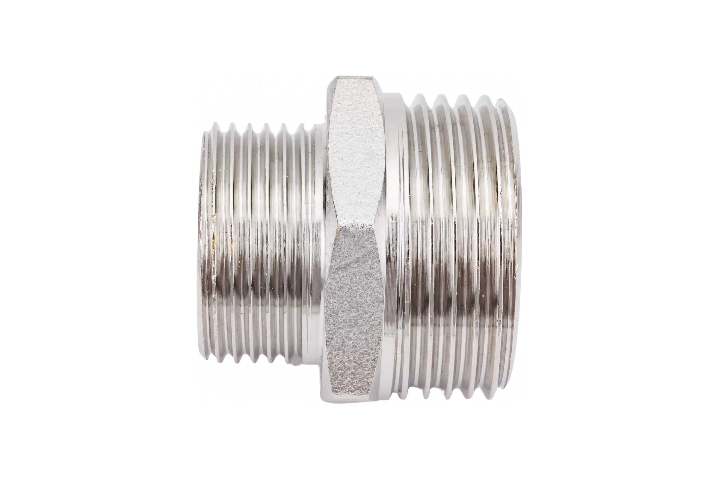 Ниппель переходной резьбовой DOUBLE-LIN латунный никелированный Н/Н 1" x 3/4" LL6050 (1"x3/4")