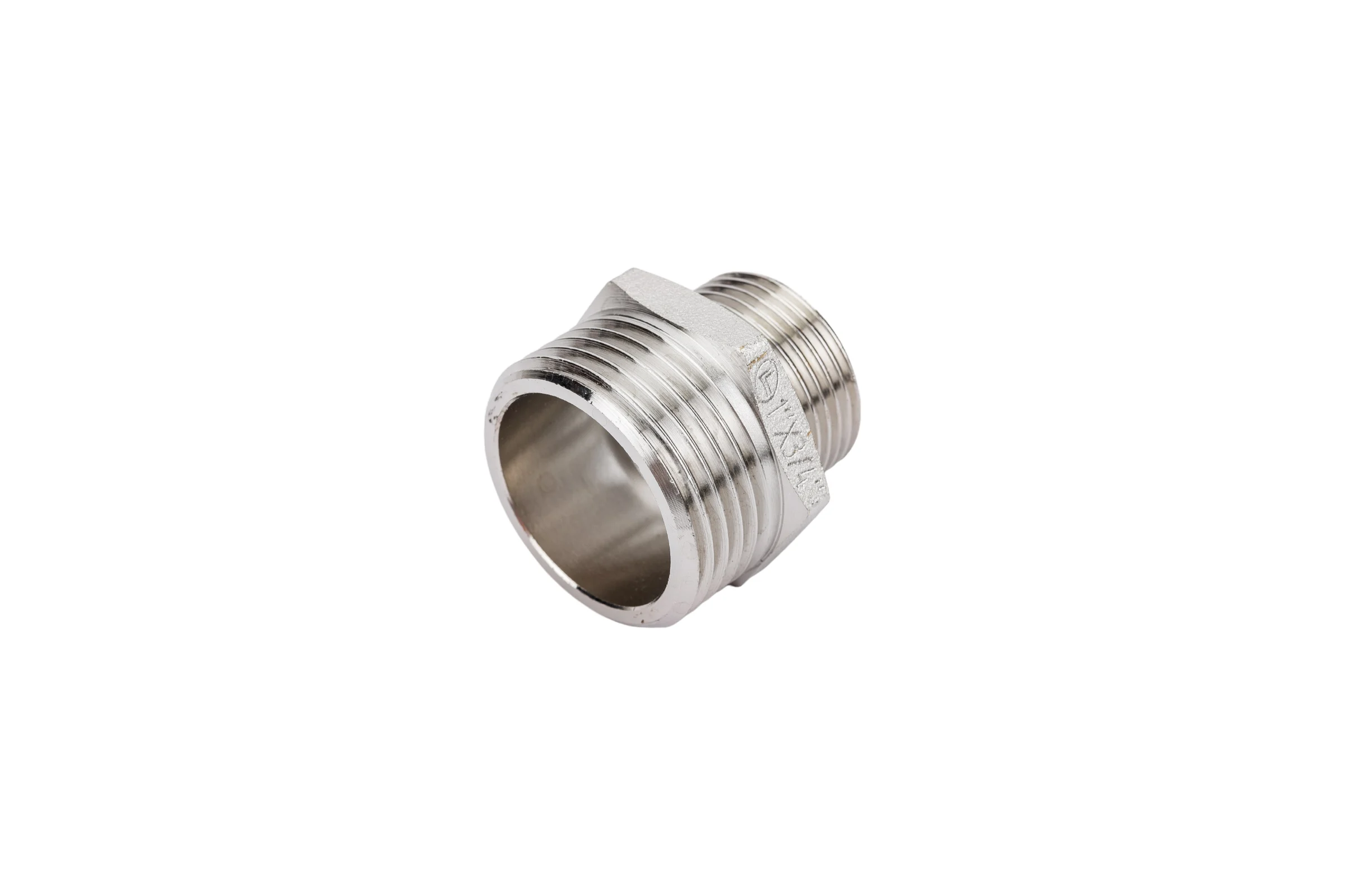 Ниппель переходной резьбовой DOUBLE-LIN латунный никелированный Н/Н 1" x 3/4" LL6050 (1"x3/4")