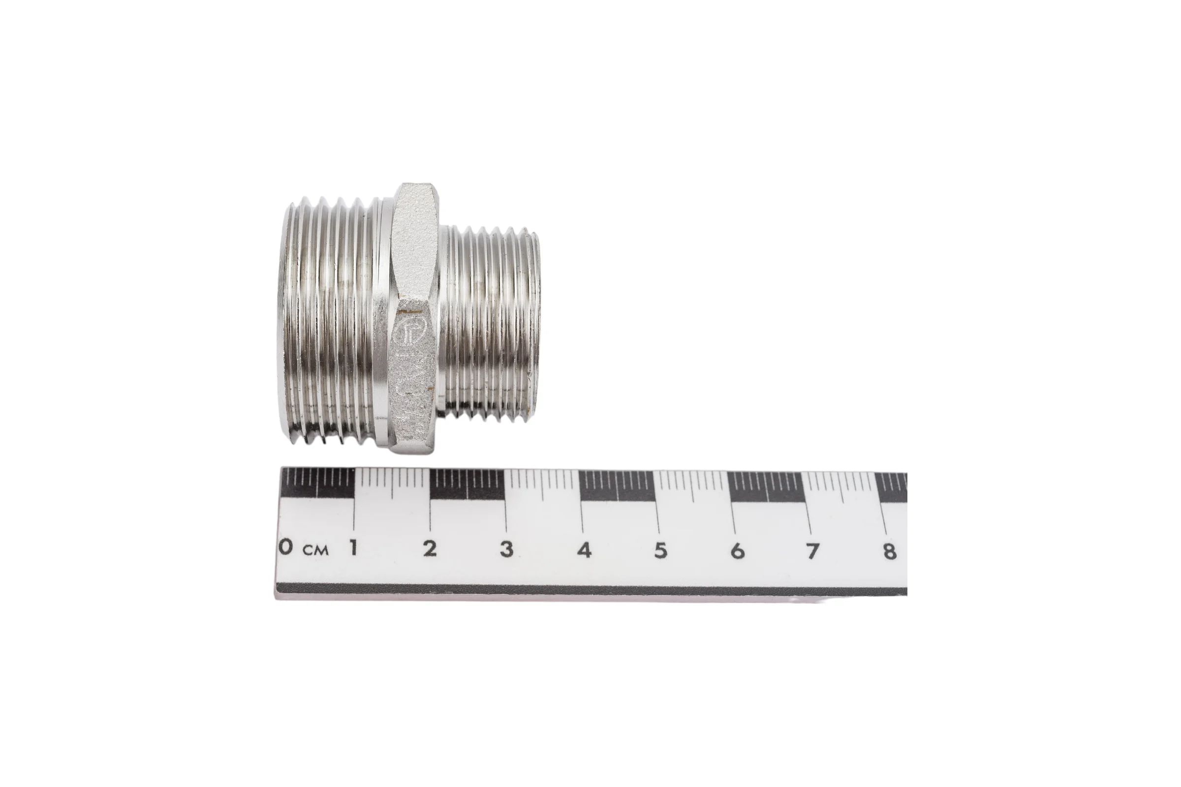 Ниппель переходной резьбовой DOUBLE-LIN латунный никелированный Н/Н 1" x 3/4" LL6050 (1"x3/4")