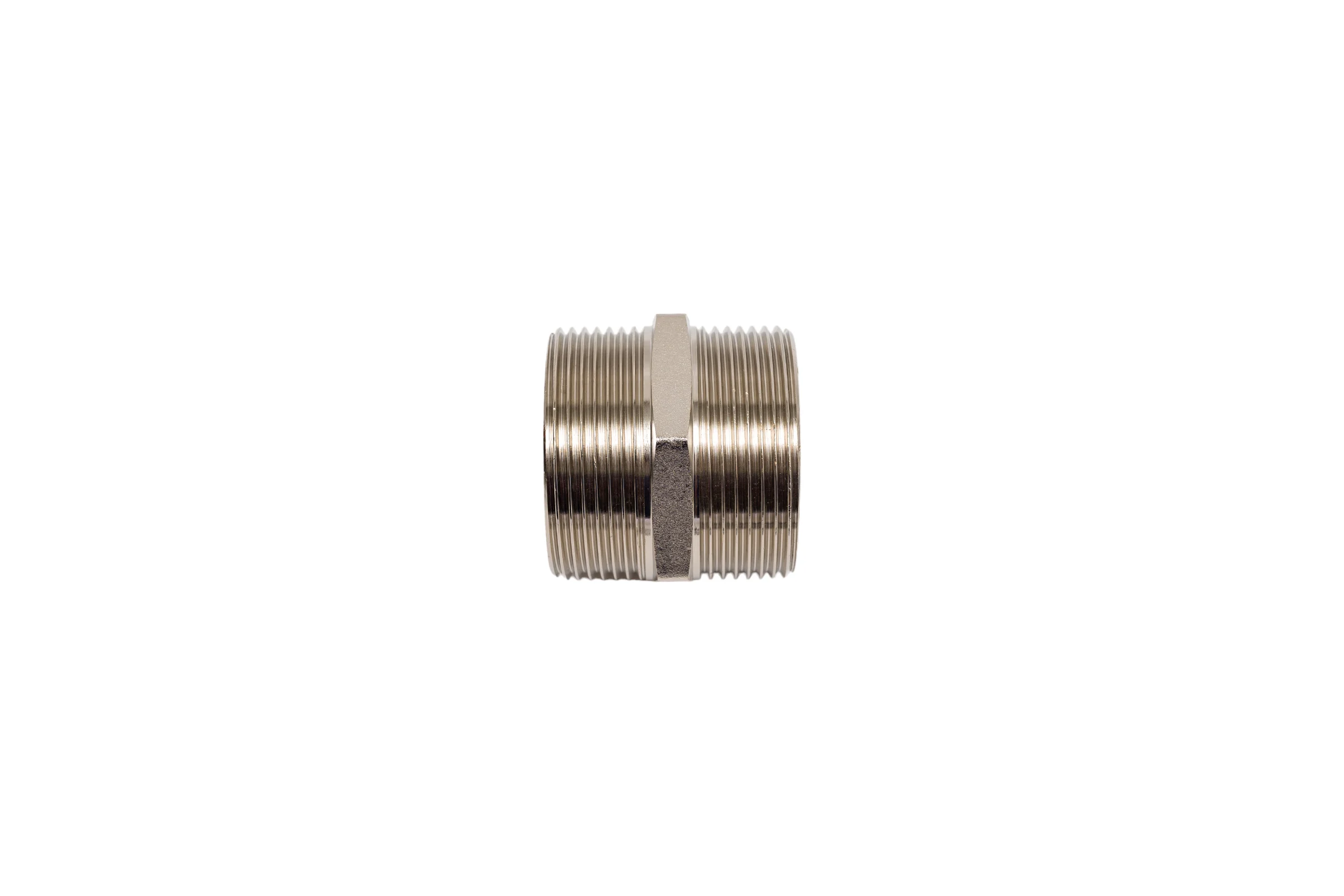 Ниппель переходной резьбовой DOUBLE-LIN латунный никелированный Н/Н 1.1/2" x 1" LL6050 (1 1/2"x1")