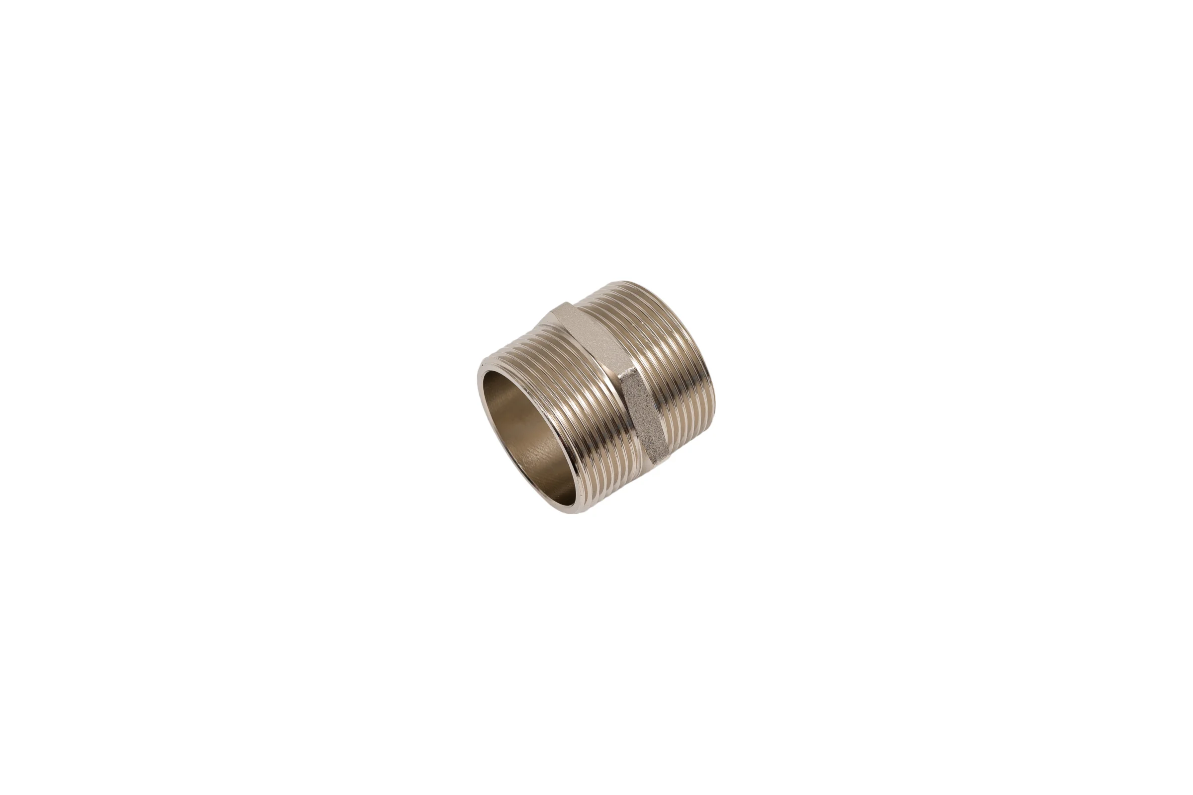 Ниппель переходной резьбовой DOUBLE-LIN латунный никелированный Н/Н 1.1/2" x 1" LL6050 (1 1/2"x1")