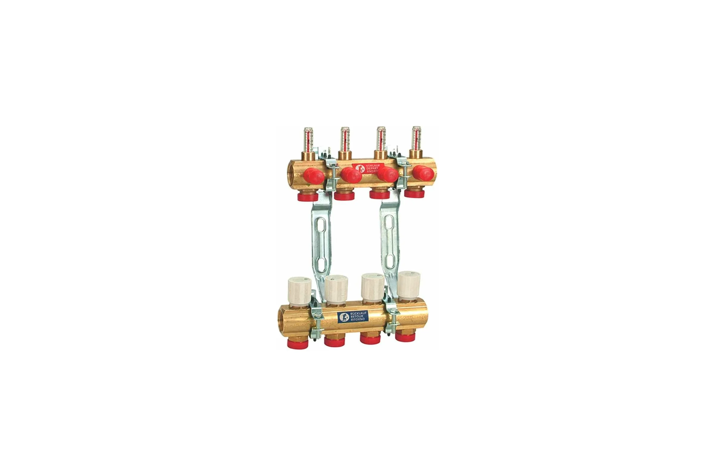 Сборный коллекторный узел Giacomini  R553F, 9, 1"x3/4"/E, латунь R553FY049