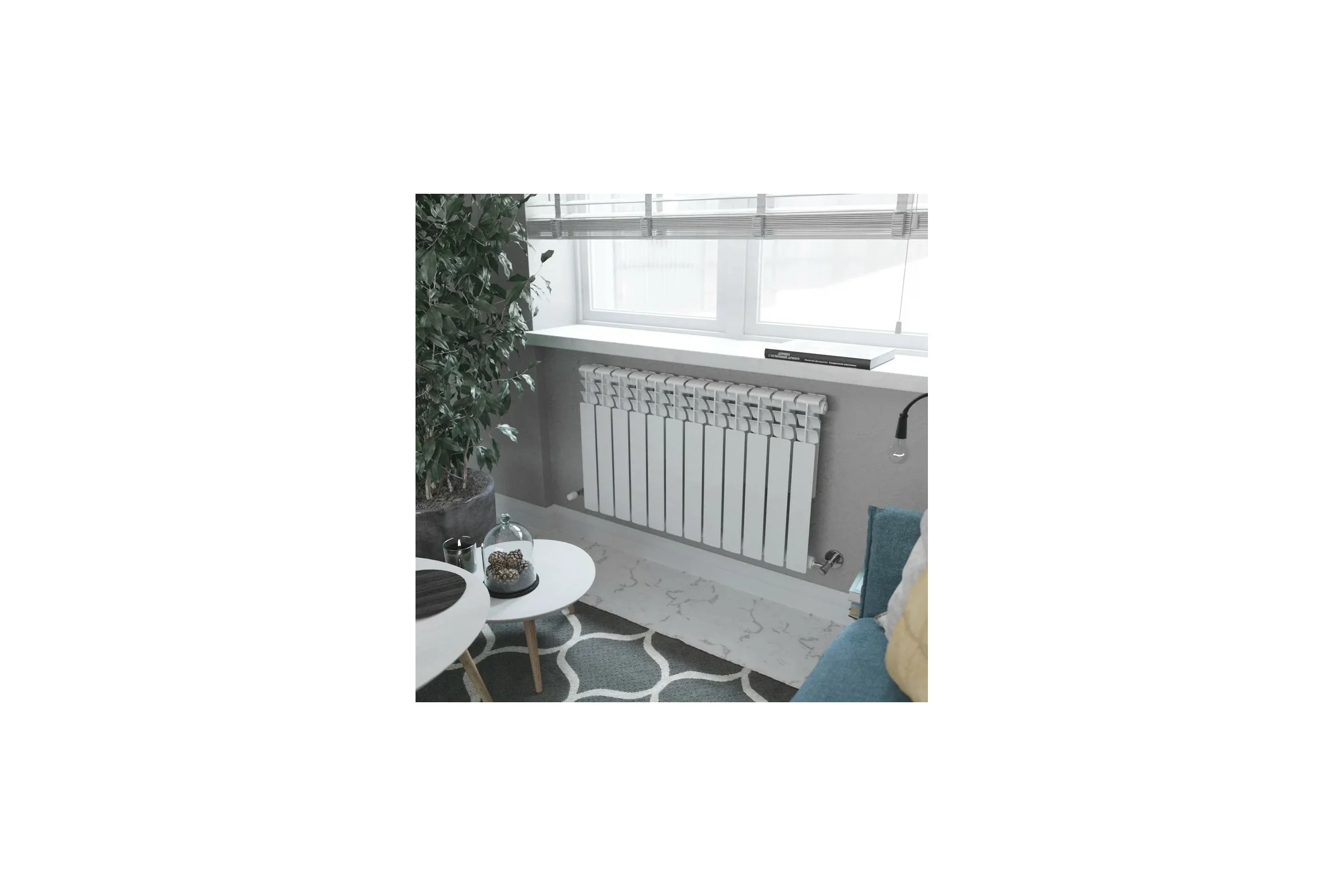 Алюминиевый секционный радиатор отопления KONNER PRO 100/500 10 секций - повышенная теплоотдача 6133469