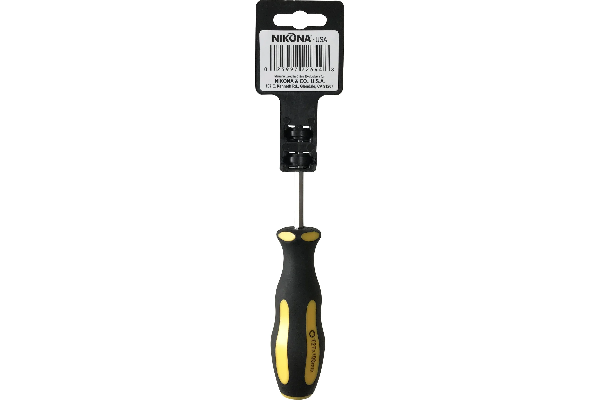 Отвертка NIKONA звездочка Torx  Cr-V, T 27x100 мм, шестигранная 22-644