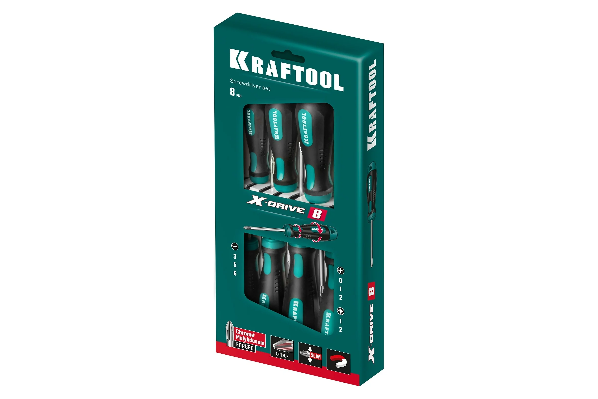 Набор отверток KRAFTOOL Х-Drive-8 8 шт. 250081-H8