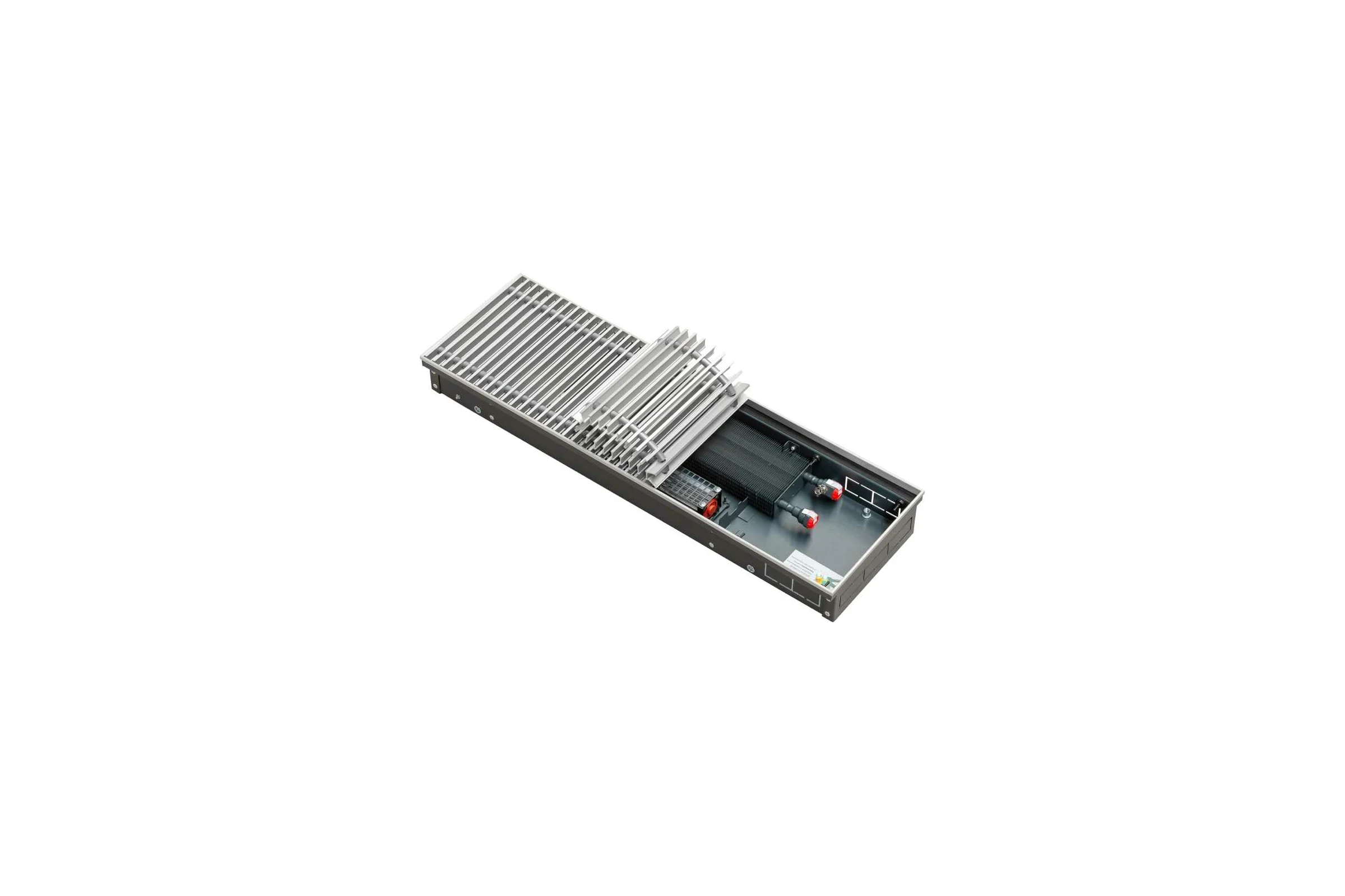 Встраиваемый внутрипольный конвектор TECHNO с решеткой Vent KVZV 250-105-1600 RH07000578