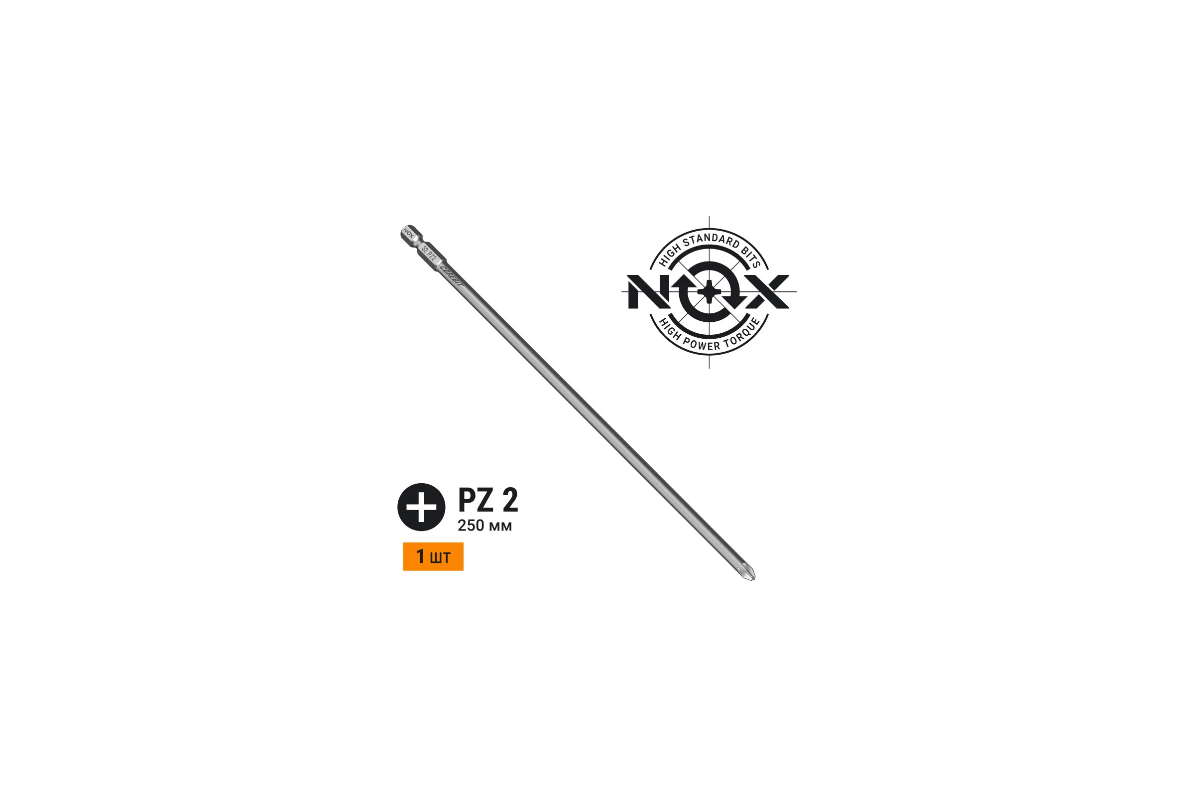 Бита COREBIT (PZ2х250 мм; карта; E6.3) NOX 330250-1