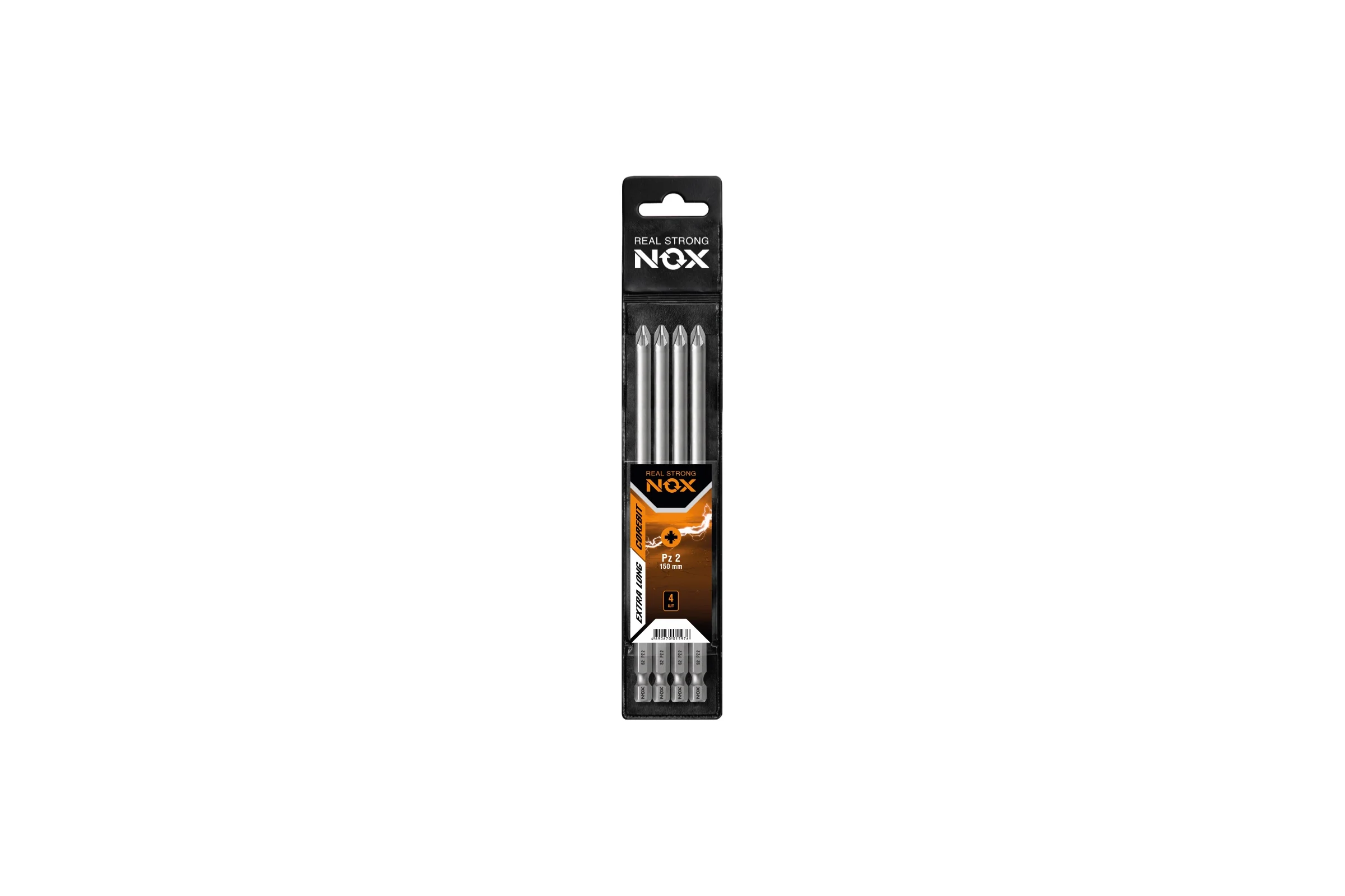 Бита COREBIT (4 шт; PZ2х150 мм; упаковка ПВХ; E6.3) NOX 330150-4