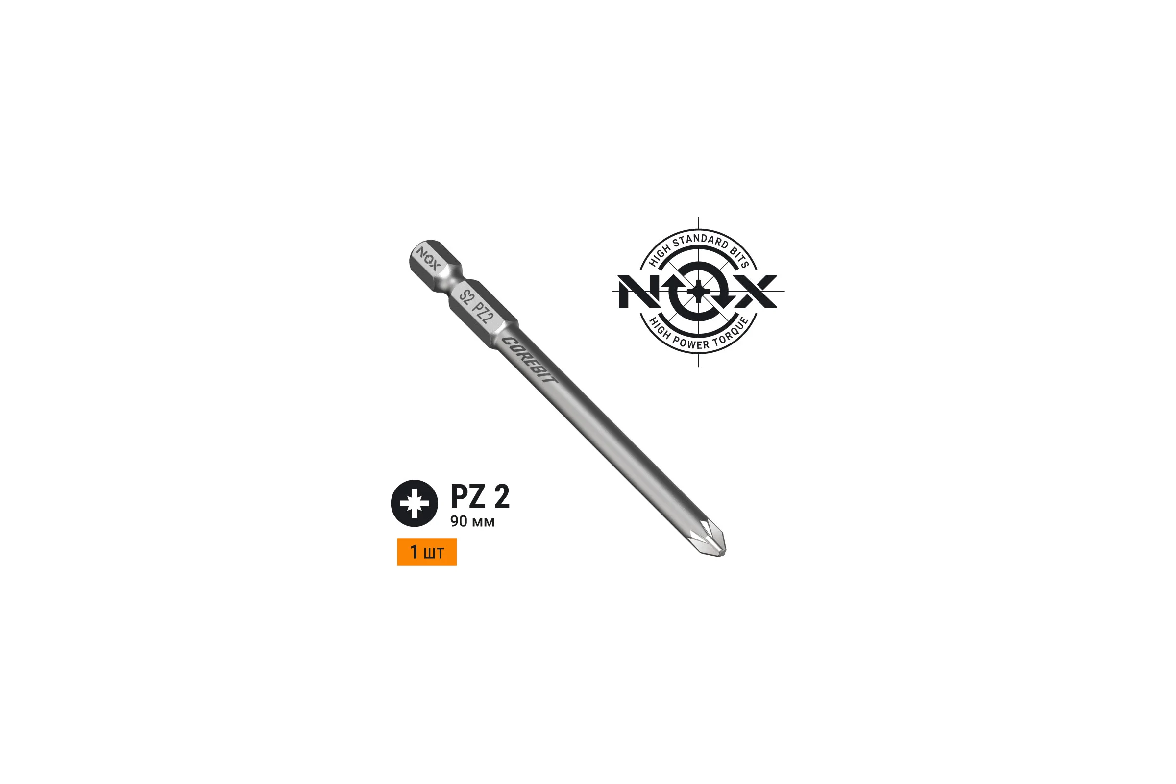 Бита COREBIT (PZ2х90 мм; карта; E6.3) NOX 330290-1