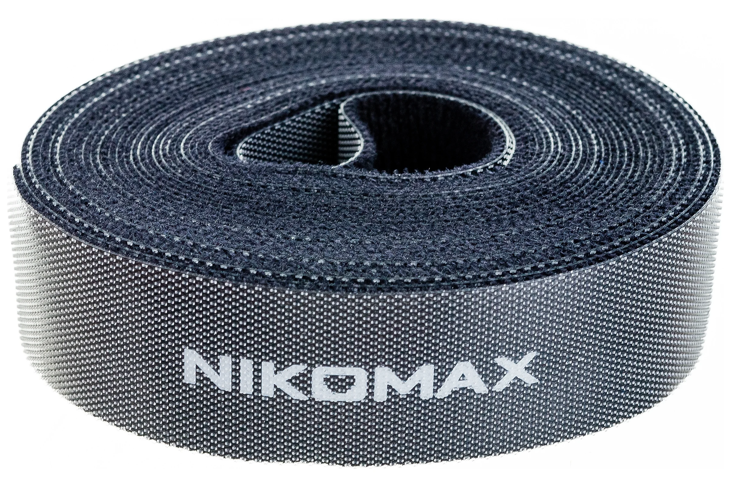 Стяжка-липучка NIKOMAX нарезаемая, в рулоне 5 м, ширина 25 мм, черная NMC-CTV05M-25-RL-BK