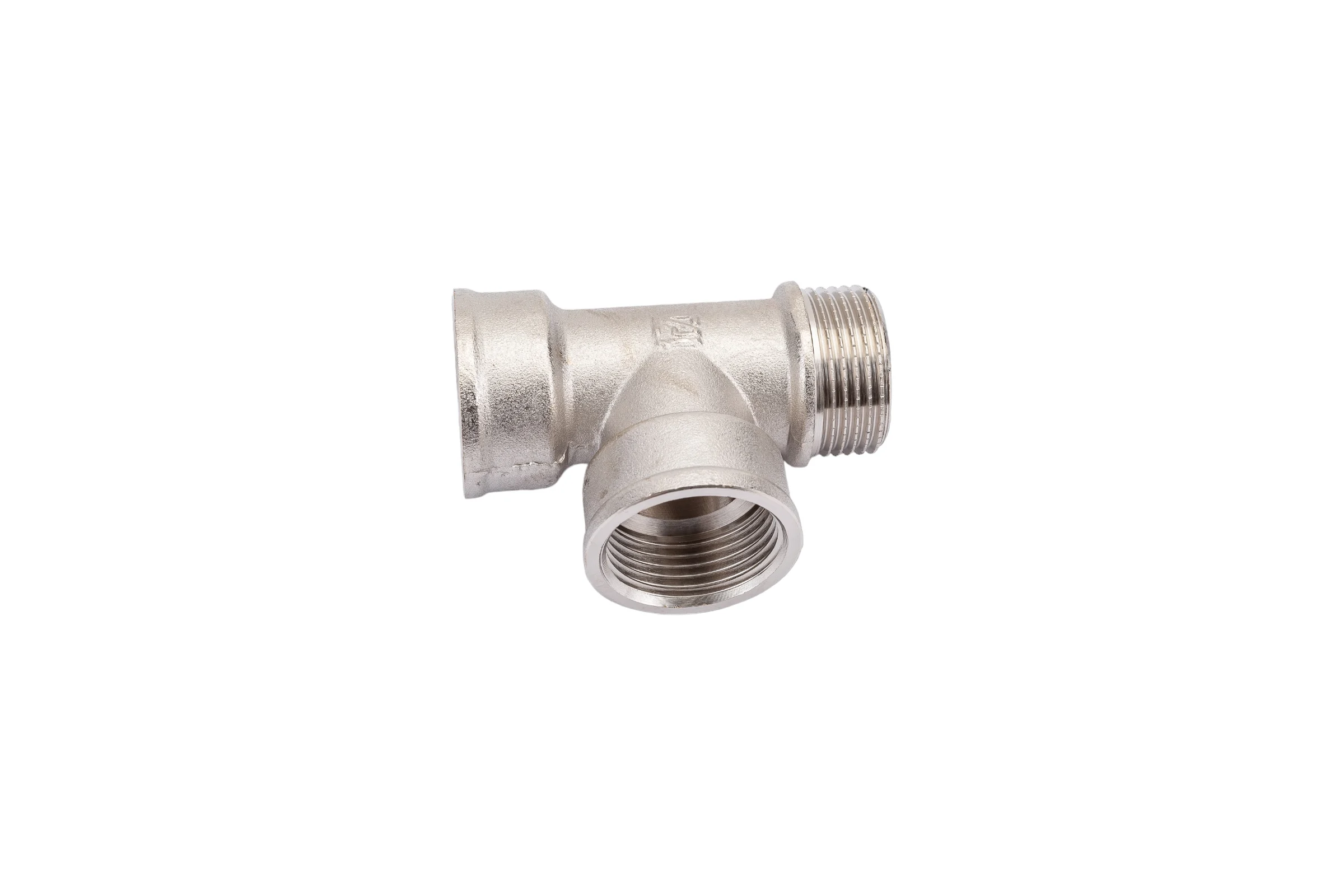 Тройник STI латунный Ду20 (3/4") В-В-Н никелированный D270-05068