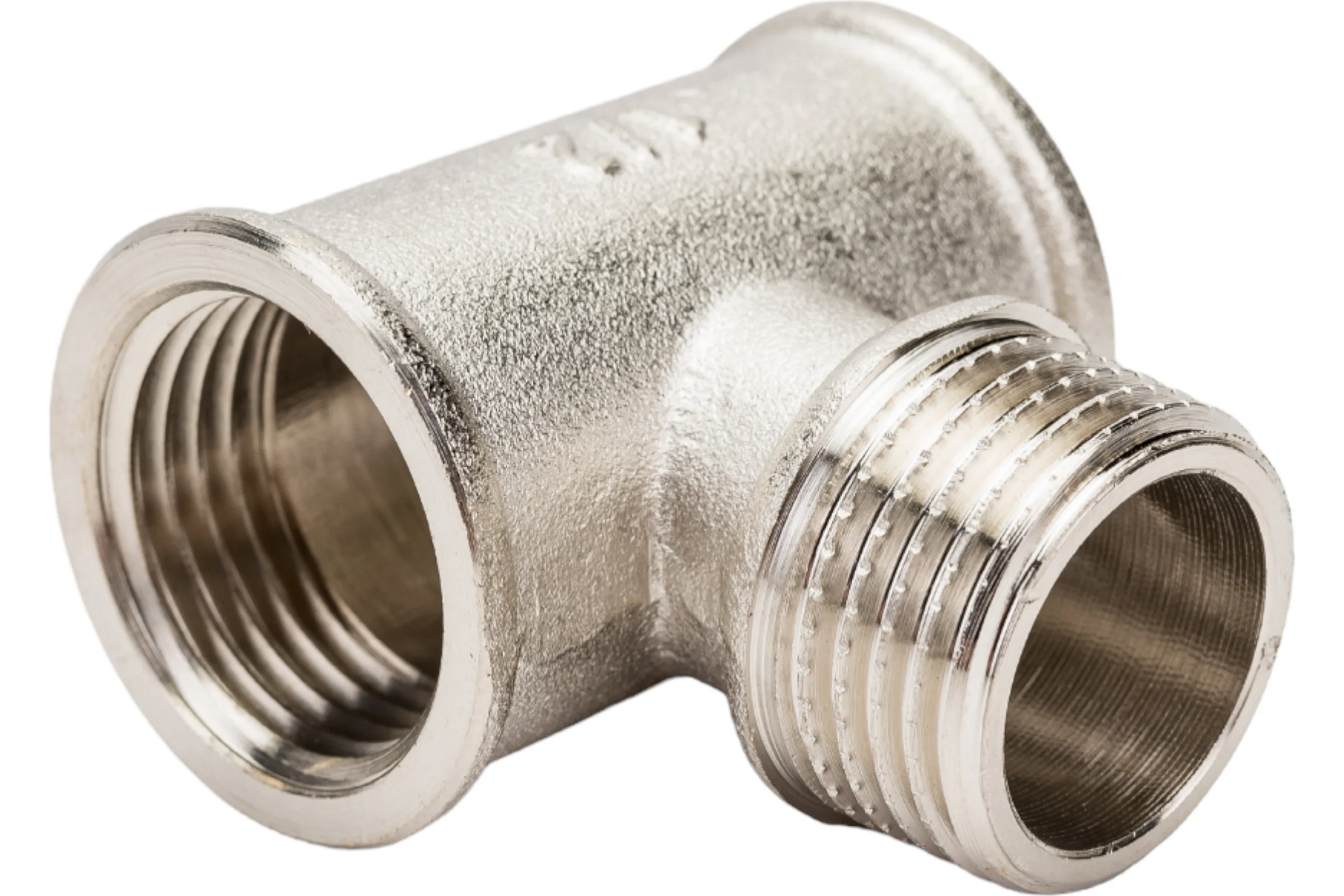 Тройник STI латунный Ду15 (1/2") В-Н-В никелированный D270-05065