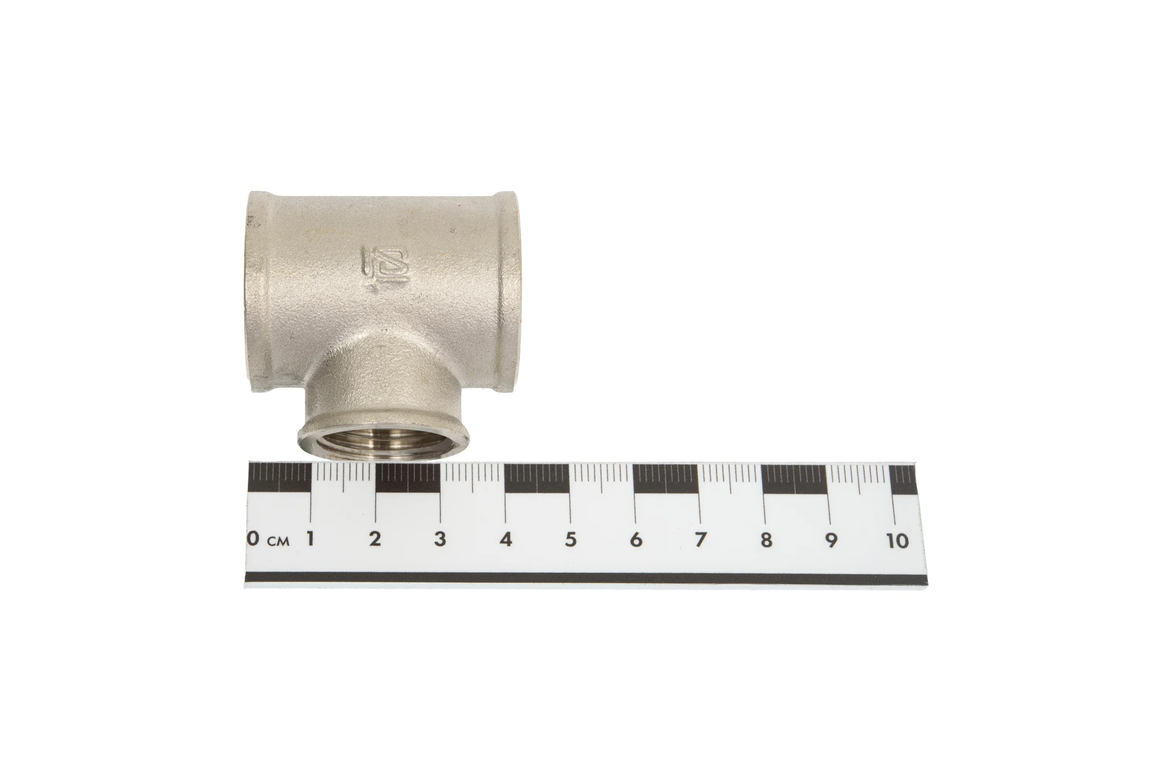 Тройник STI латунный Ду20x15x20 (3/4"х 1/2"х 3/4") никелированный D190-00078