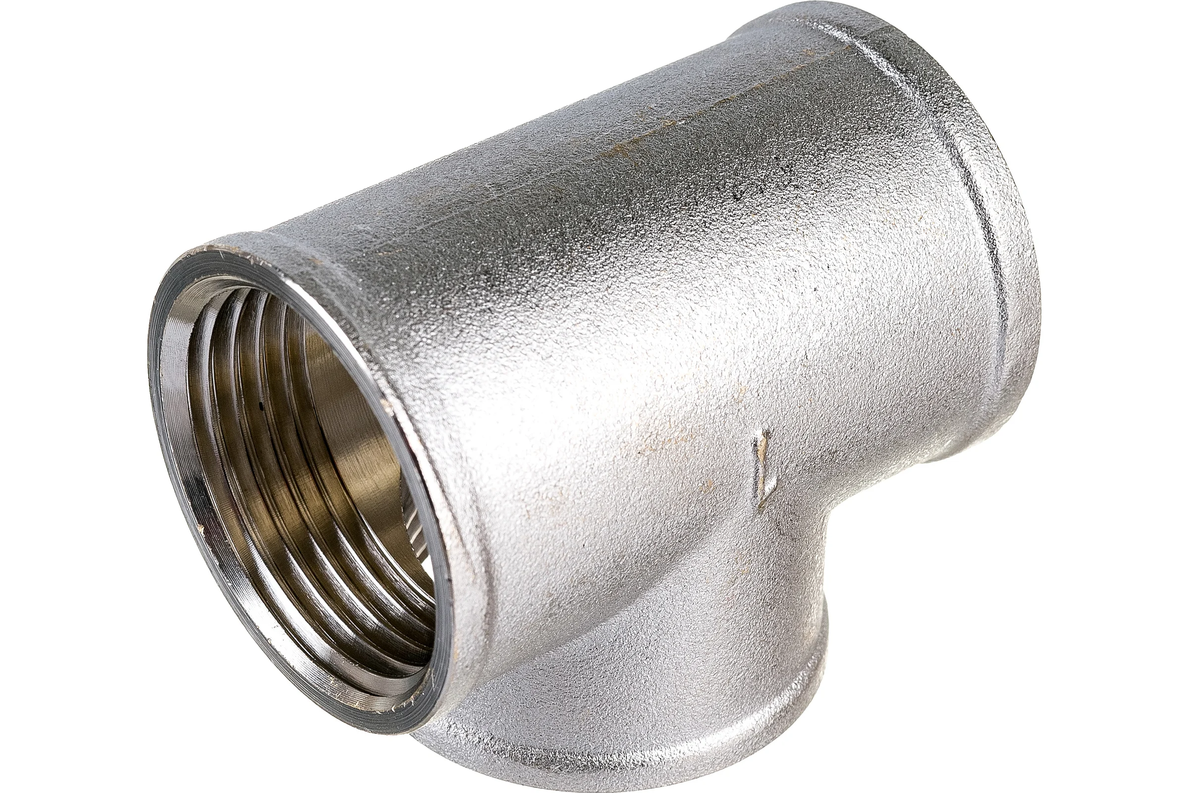 Тройник STI латунный Ду25 (1") никелированный D190-00079