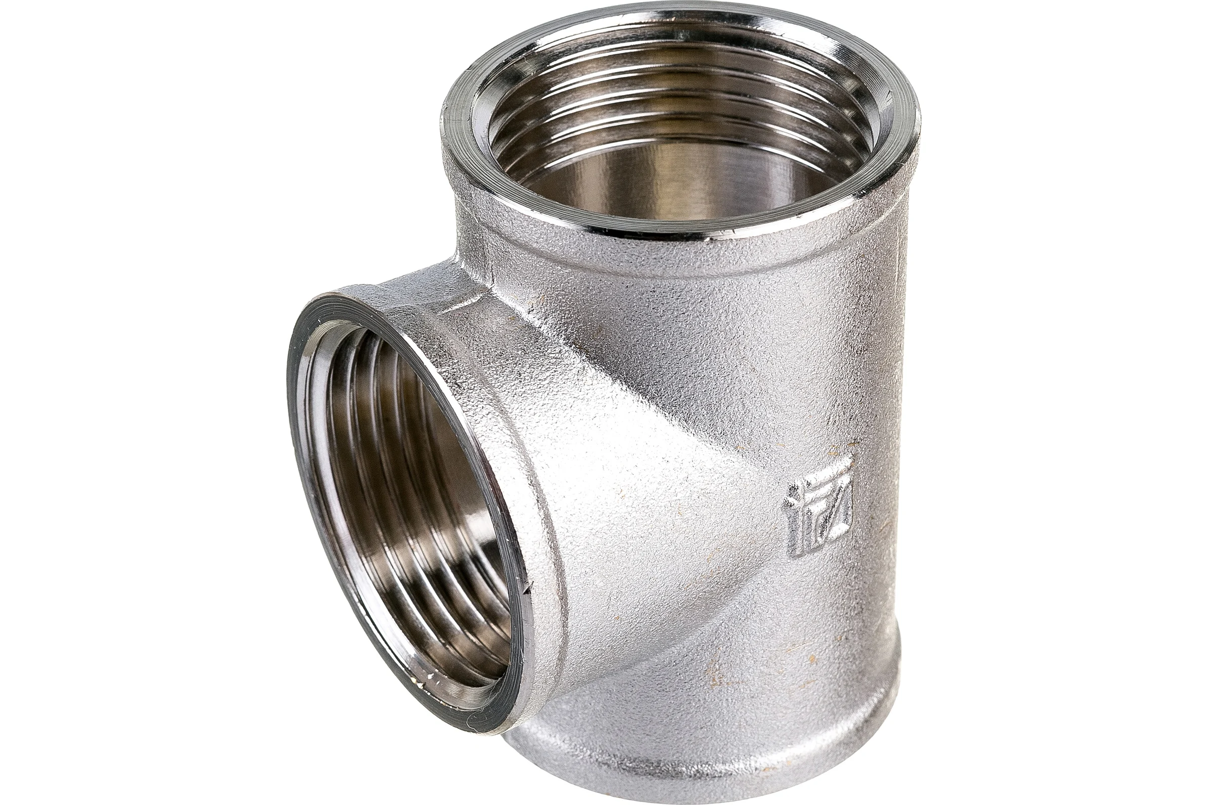 Тройник STI латунный Ду25 (1") никелированный D190-00079