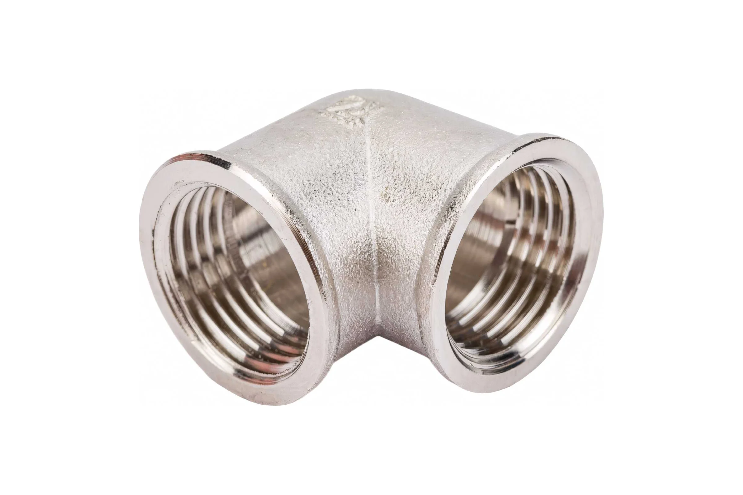 Угольник STI латунный Ду15 (1/2") Ру16 ВР/ВР никель D270-05006