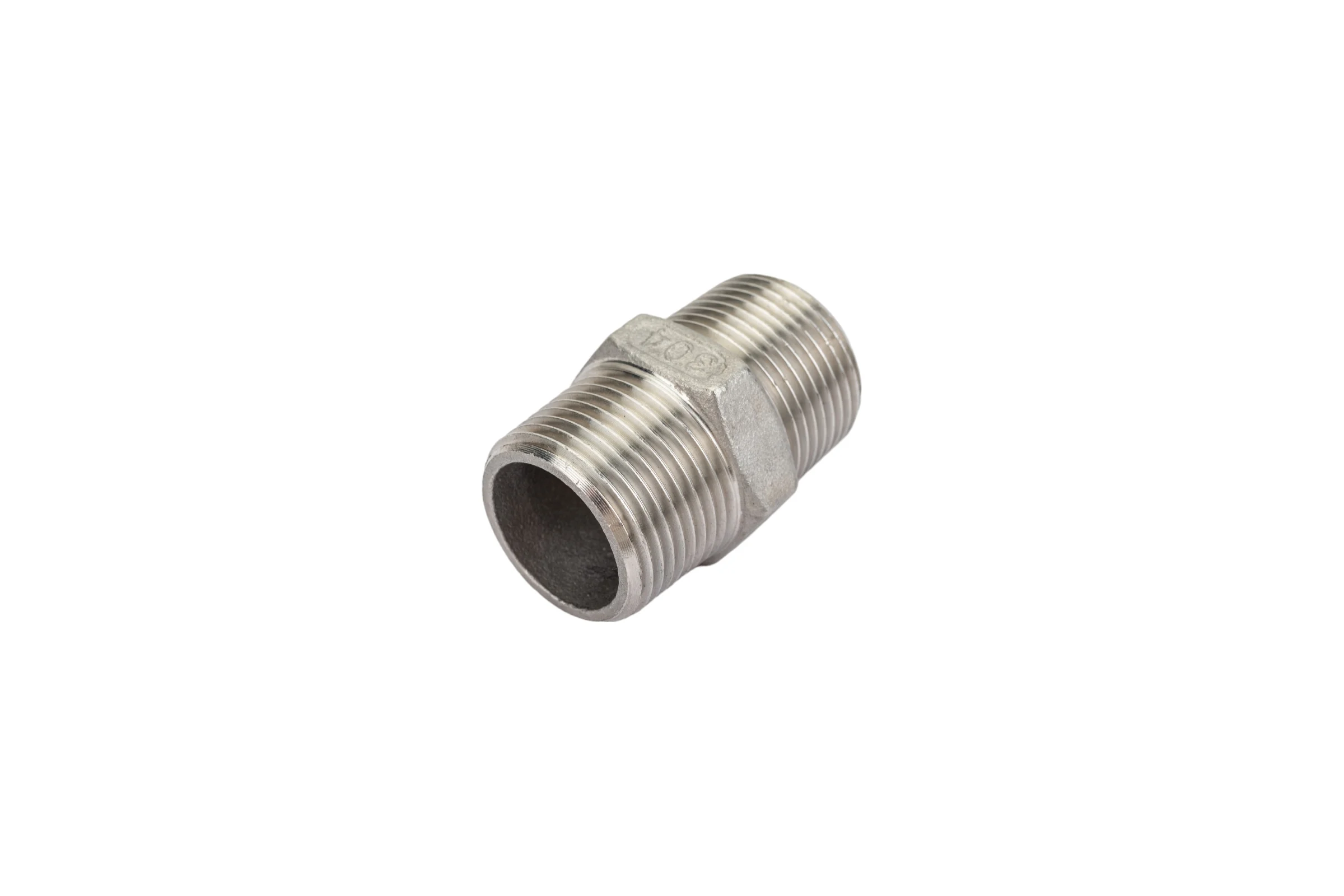 Шестигранный ниппель TITAN LOCK с наружной резьбой BSP 3/4" с обеих сторон, нержавеющая сталь TL3/4HNSS