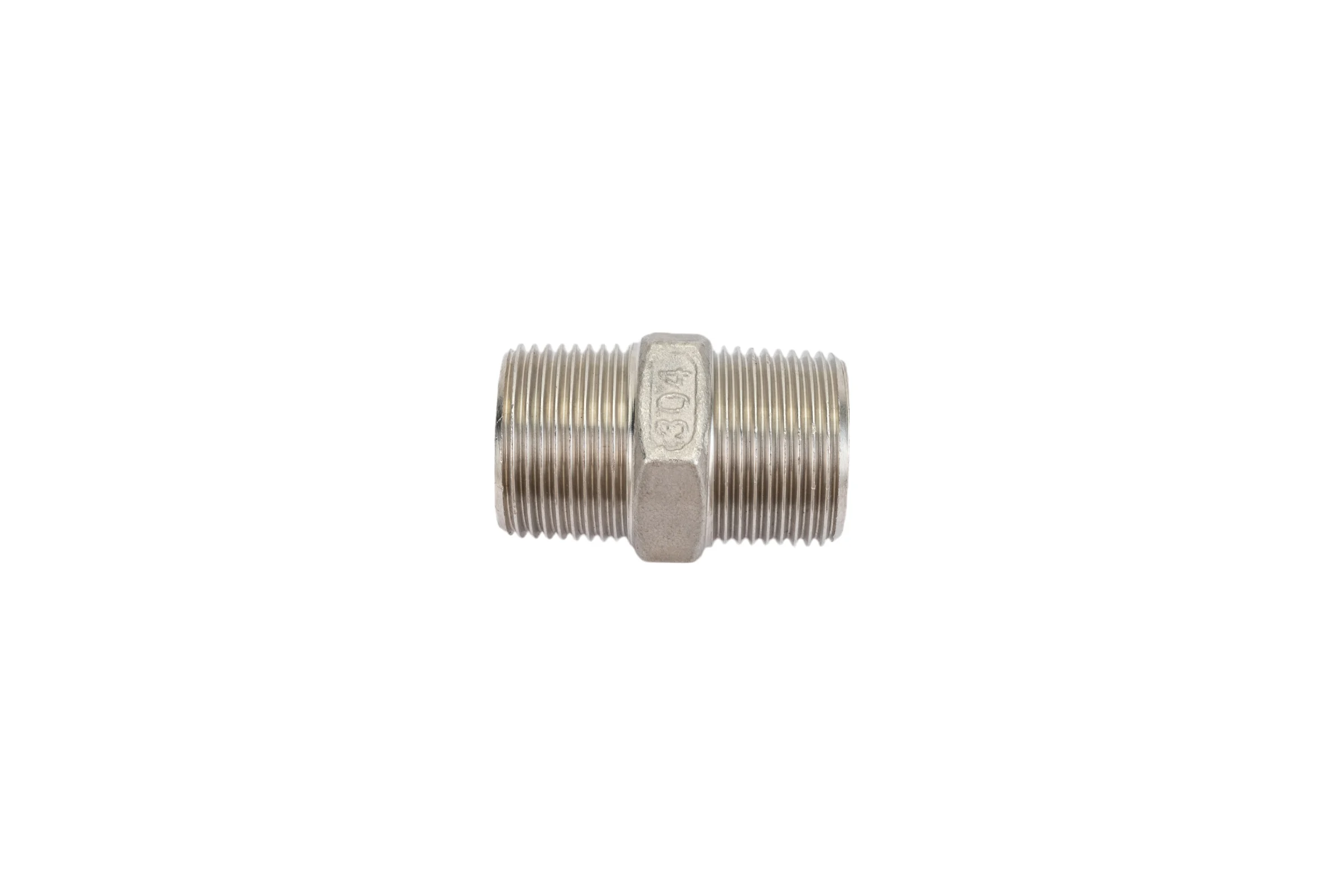 Шестигранный ниппель TITAN LOCK с наружной резьбой BSP 3/4" с обеих сторон, нержавеющая сталь TL3/4HNSS