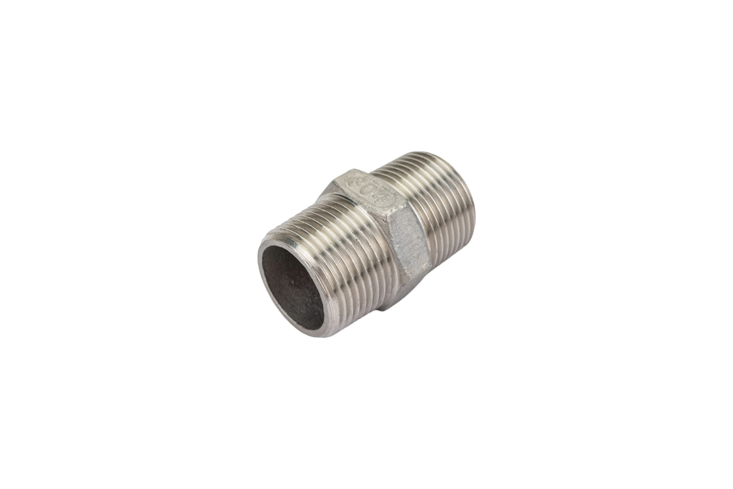 Шестигранный ниппель TITAN LOCK с наружной резьбой BSP 3/4" с обеих сторон, нержавеющая сталь TL3/4HNSS