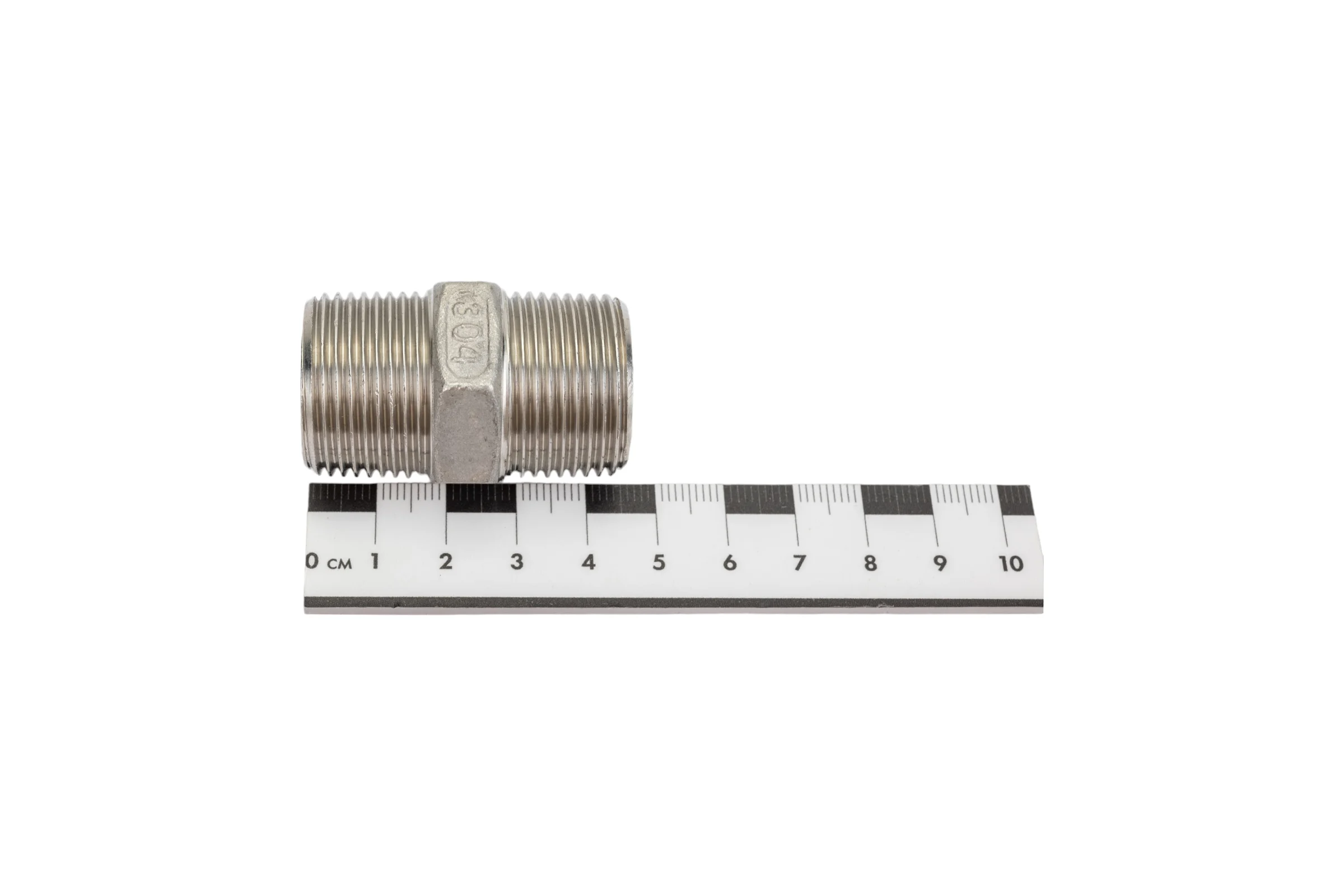 Шестигранный ниппель TITAN LOCK с наружной резьбой BSP 3/4" с обеих сторон, нержавеющая сталь TL3/4HNSS
