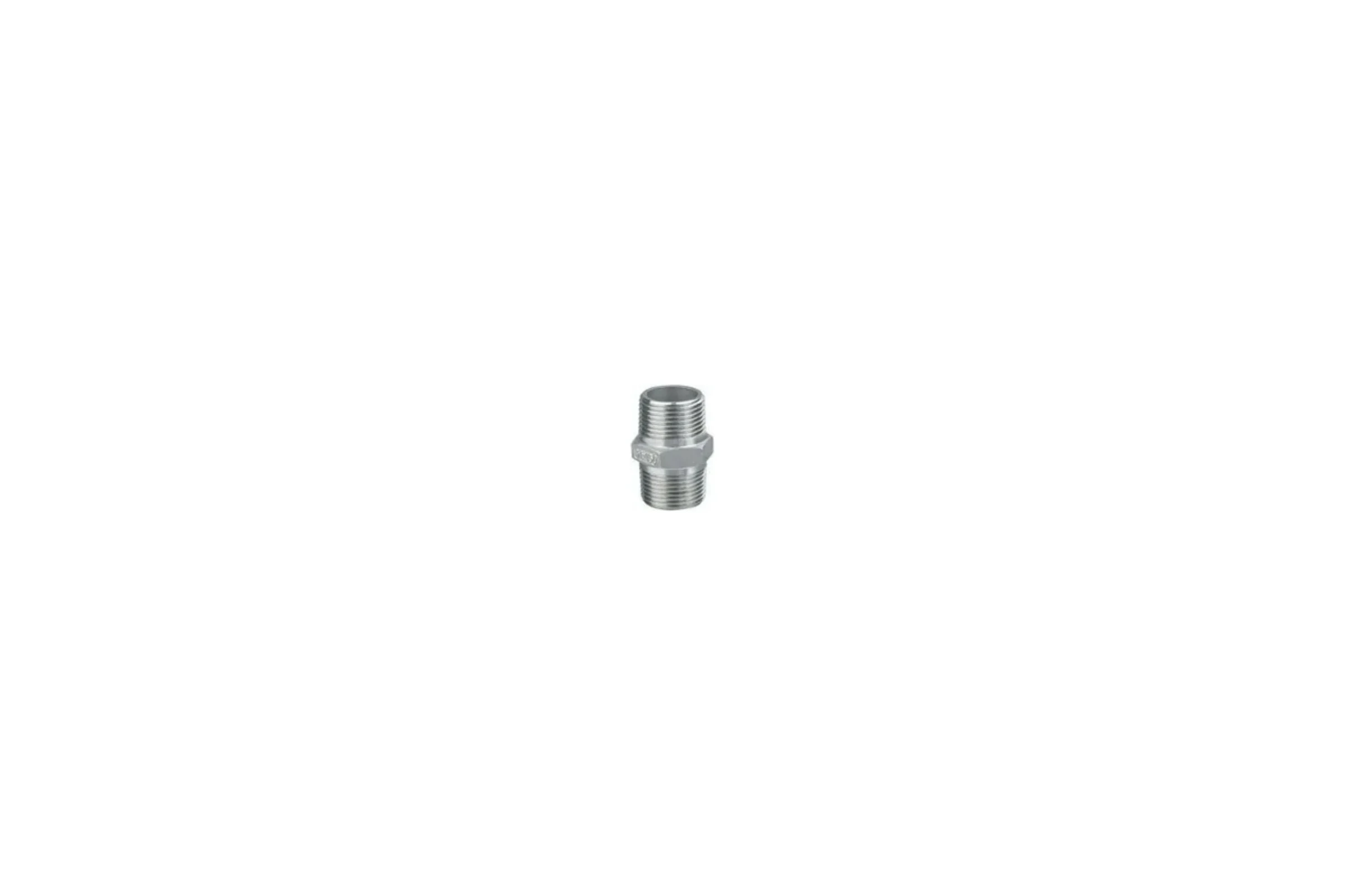 Шестигранный ниппель TITAN LOCK с наружной резьбой BSP 1/4" с обеих сторон, нержавеющая сталь TL1/4HNSS
