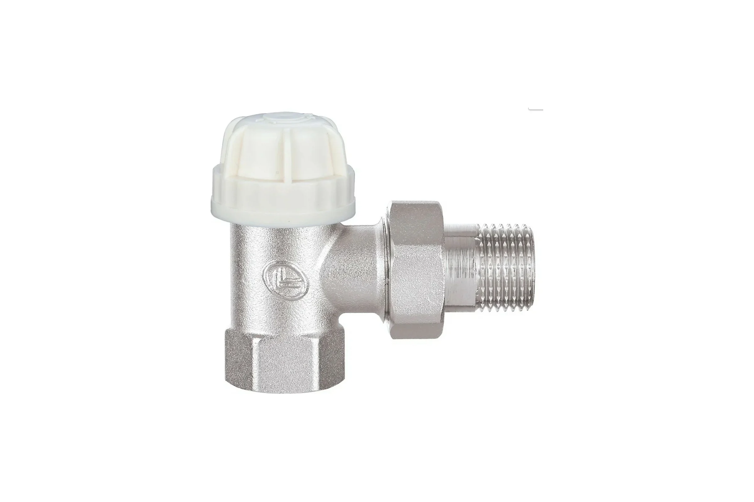 Клапан под термоголовку DOUBLE-LIN угловой, резьбовой, латунный Ду=1/2 LL3060C (1/2")