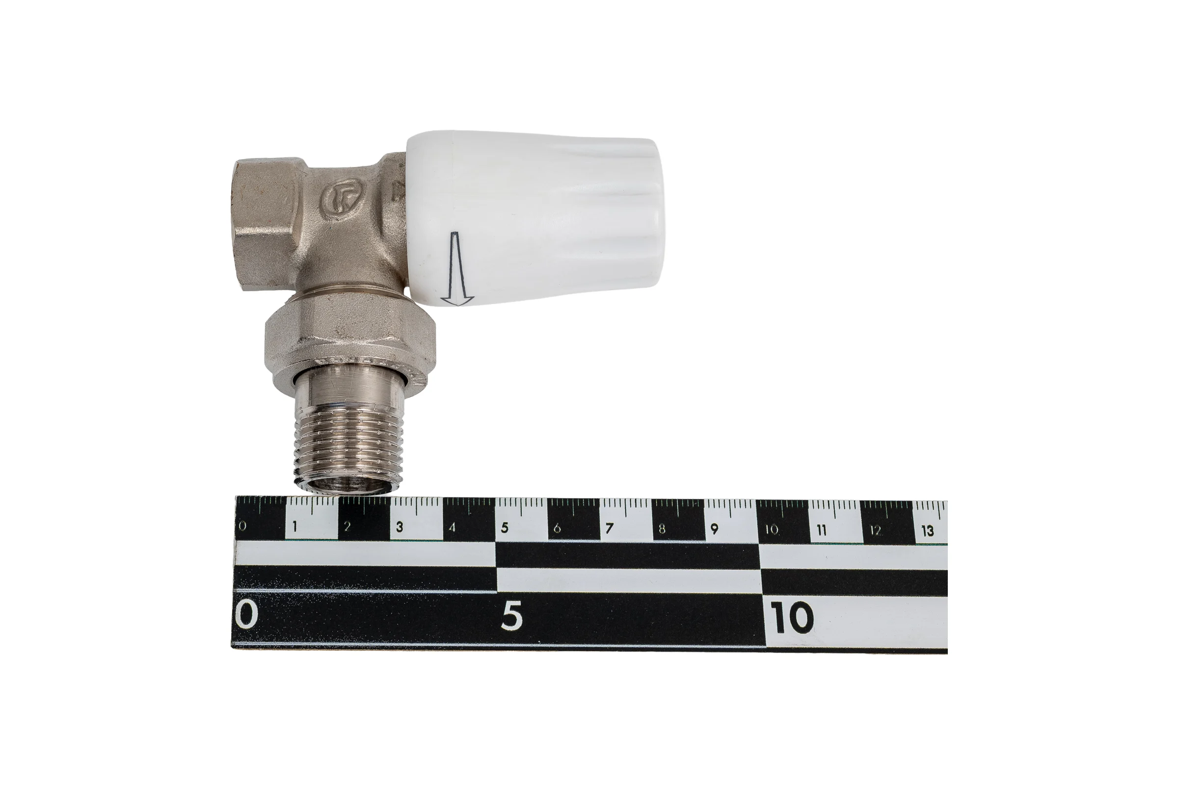 Радиаторный кран DOUBLE-LIN угловой, резьбовой, латунный, Ду=1/2 LL3009A (1/2")