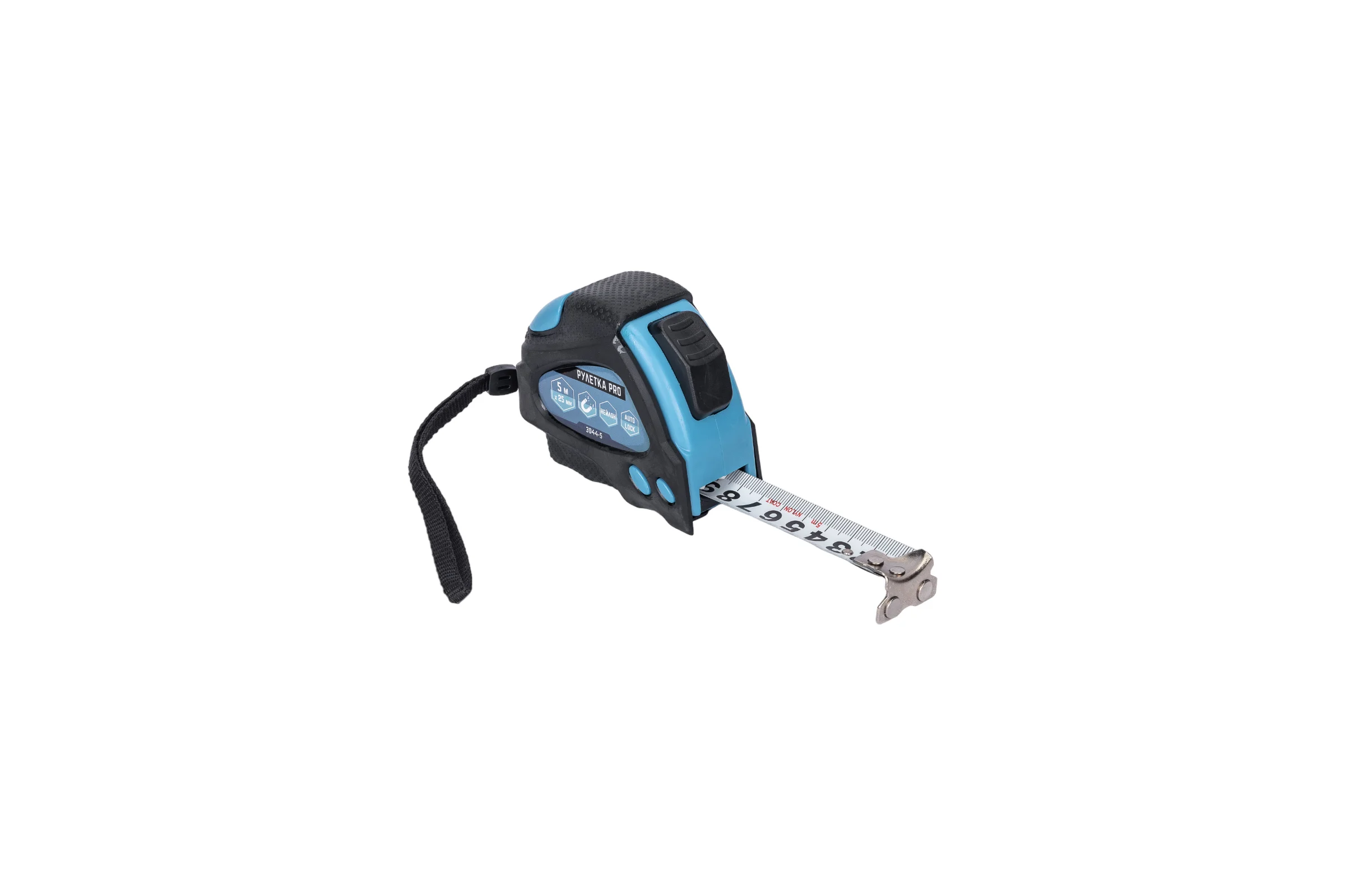 Рулетка vertextools нейлоновая 5х25 мм, автостоп 3044-5