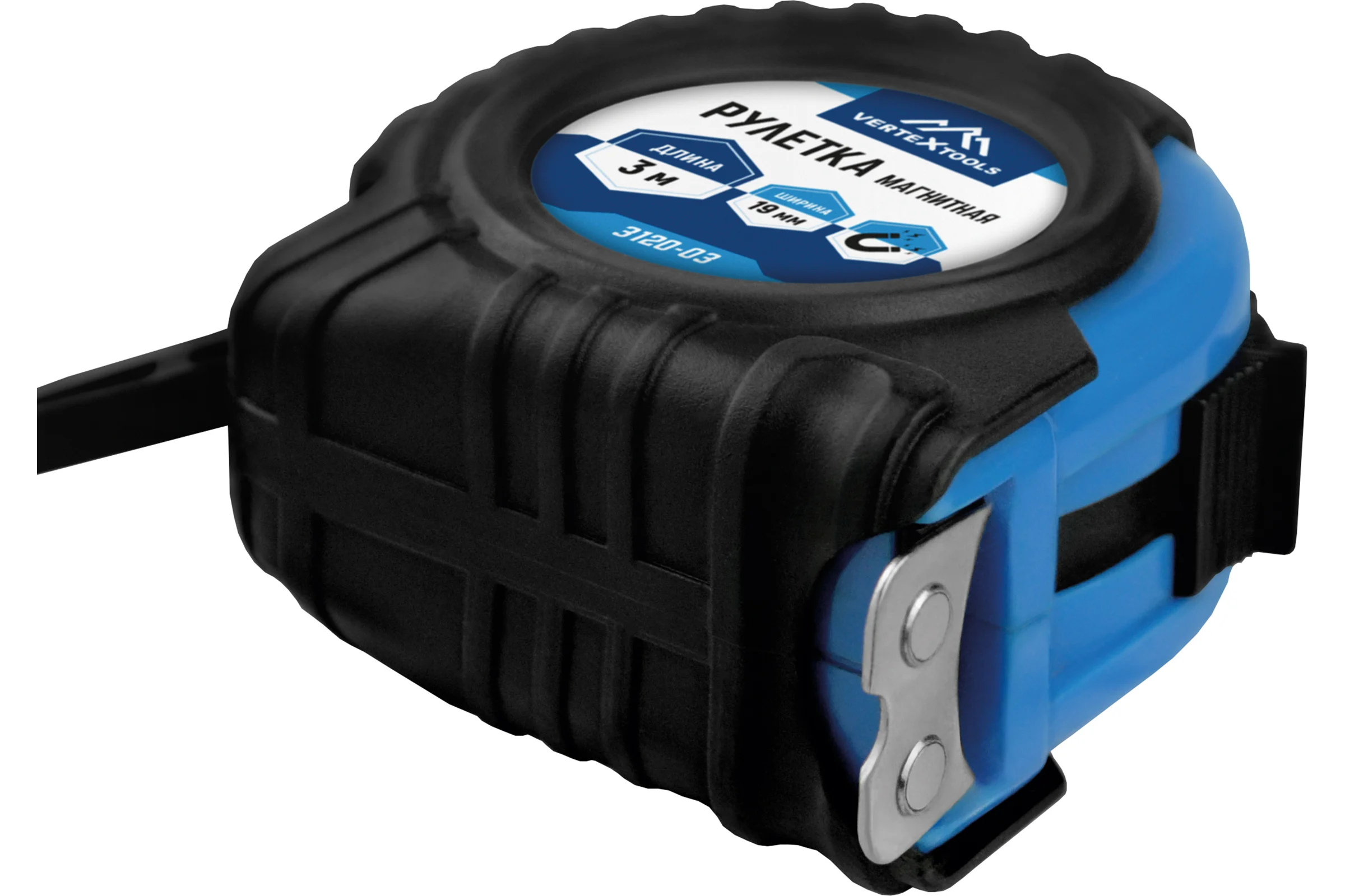 Рулетка vertextools магнитная 3х19 мм 3120-03
