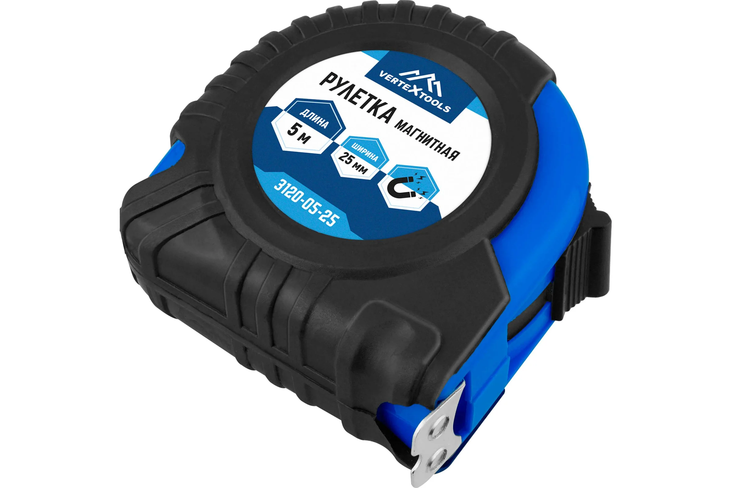 Рулетка vertextools магнитная 5х25 мм 3120-05-25