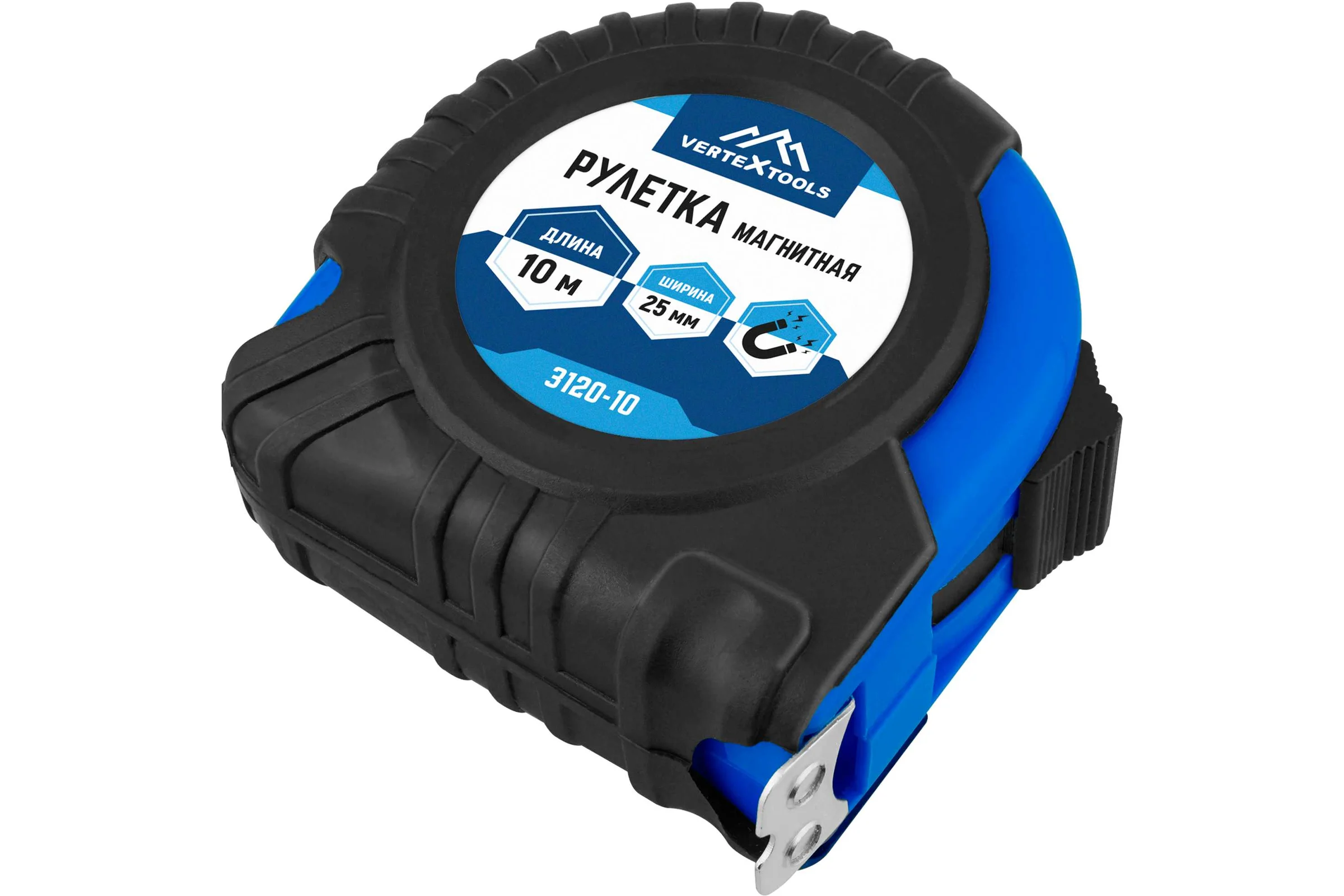 Рулетка vertextools магнитная 10х25 мм 3120-10