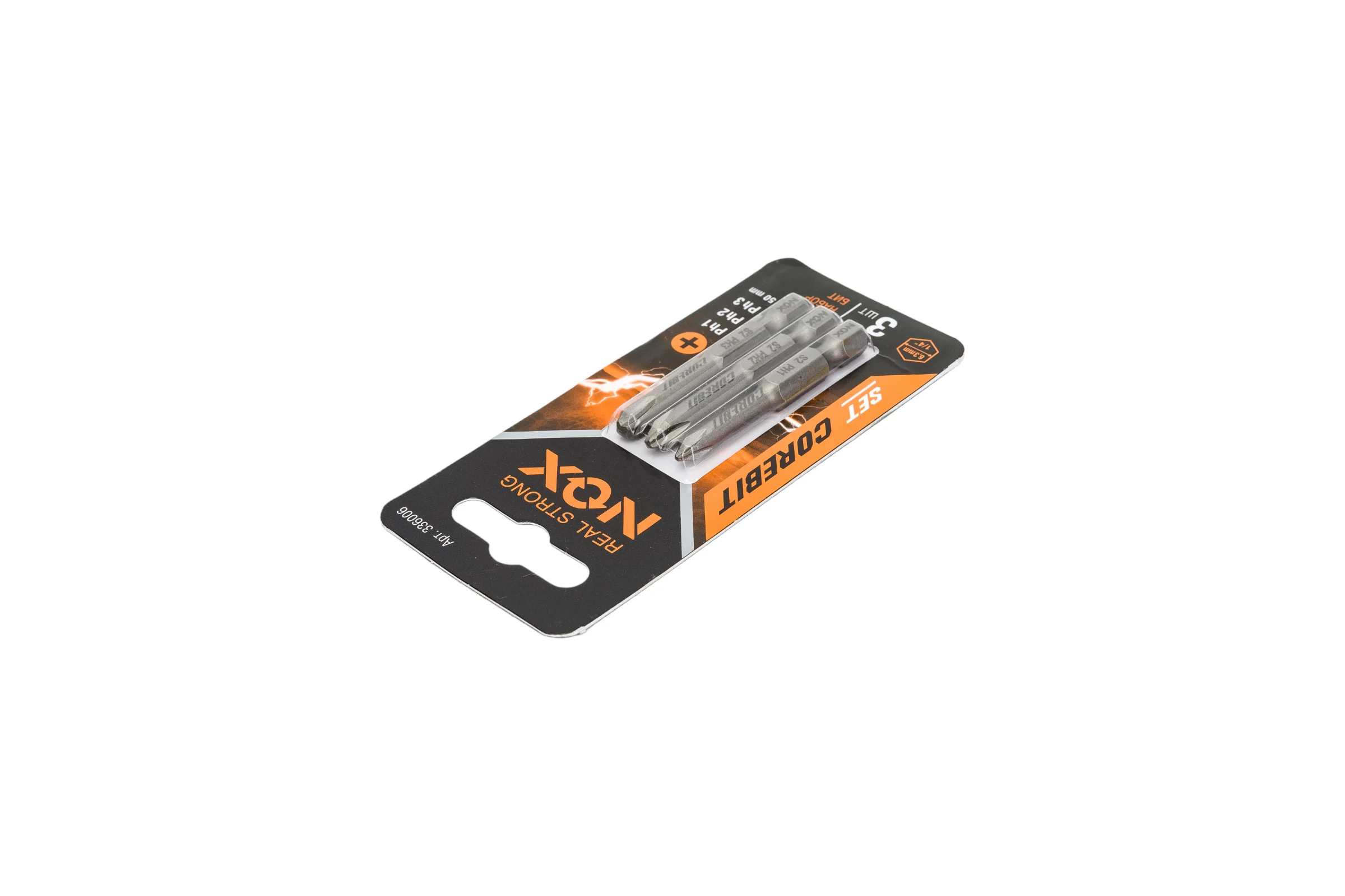 Набор бит (3 шт; Ph 1, 2, 3; 50 мм; карта; E6.3) NOX 336006