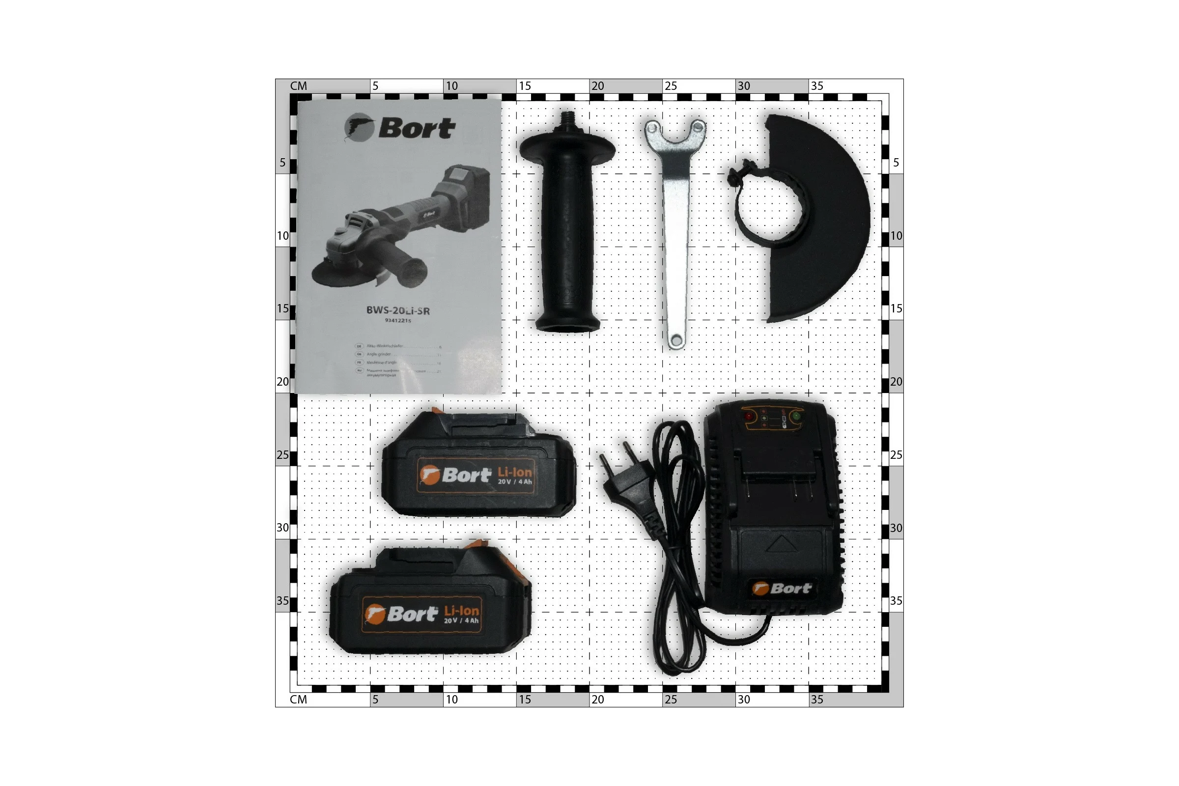 Аккумуляторная шлифовальная угловая машина BORT BWS-20Li-SR 93412215