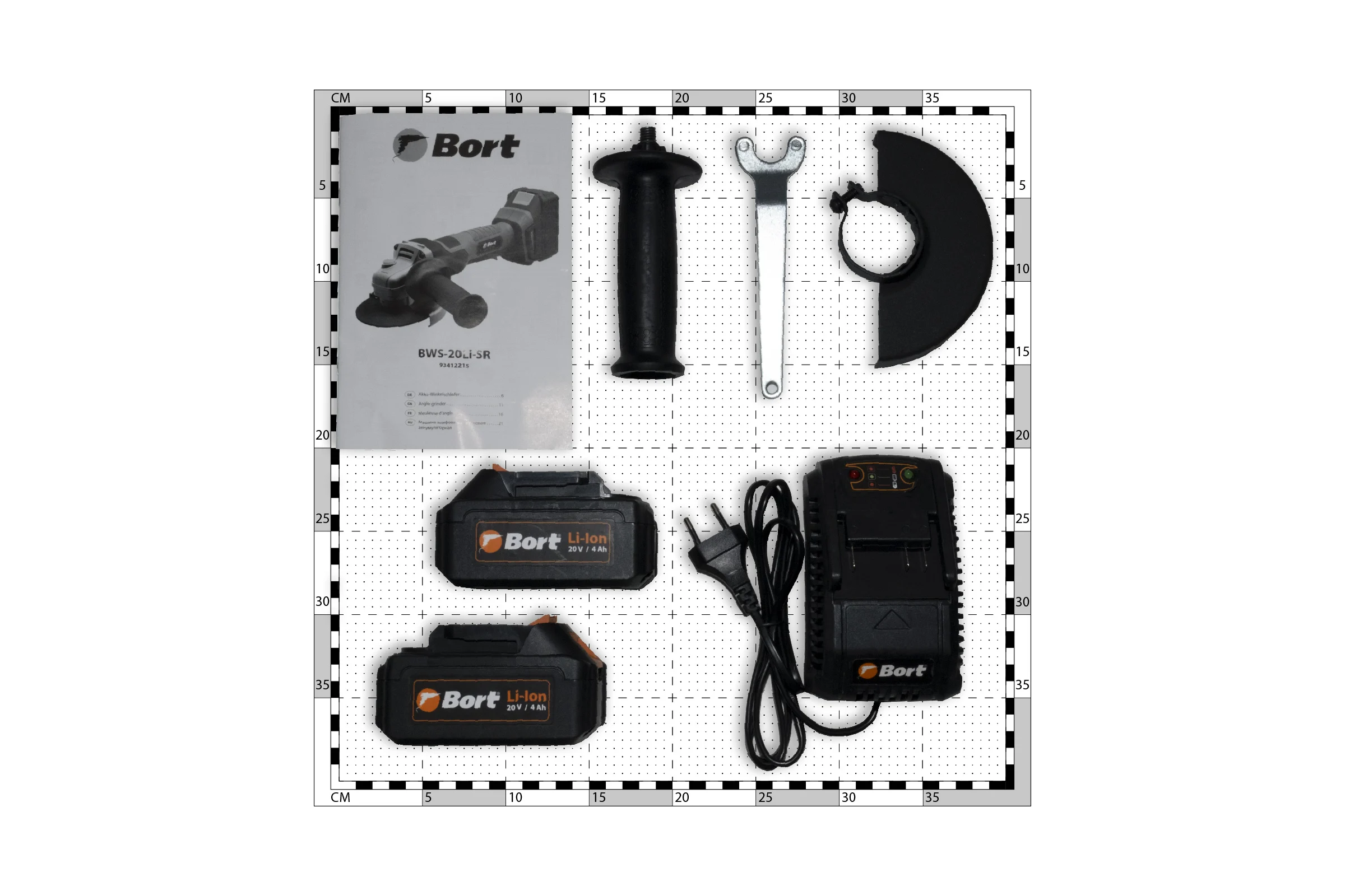 Аккумуляторная шлифовальная угловая машина BORT BWS-20Li-SR 93412215