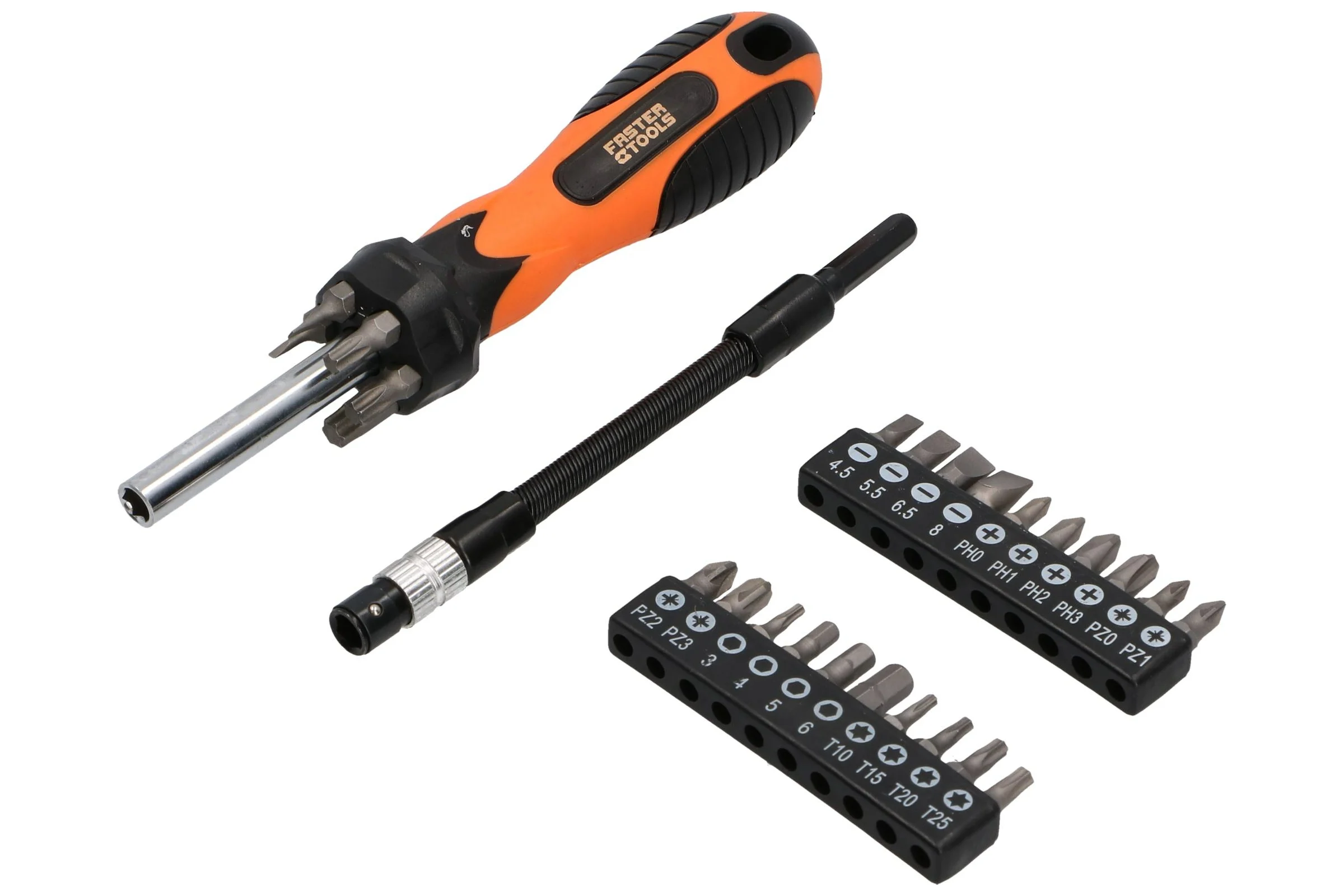 Отвертка FASTER TOOLS с гибким удлинителем 728