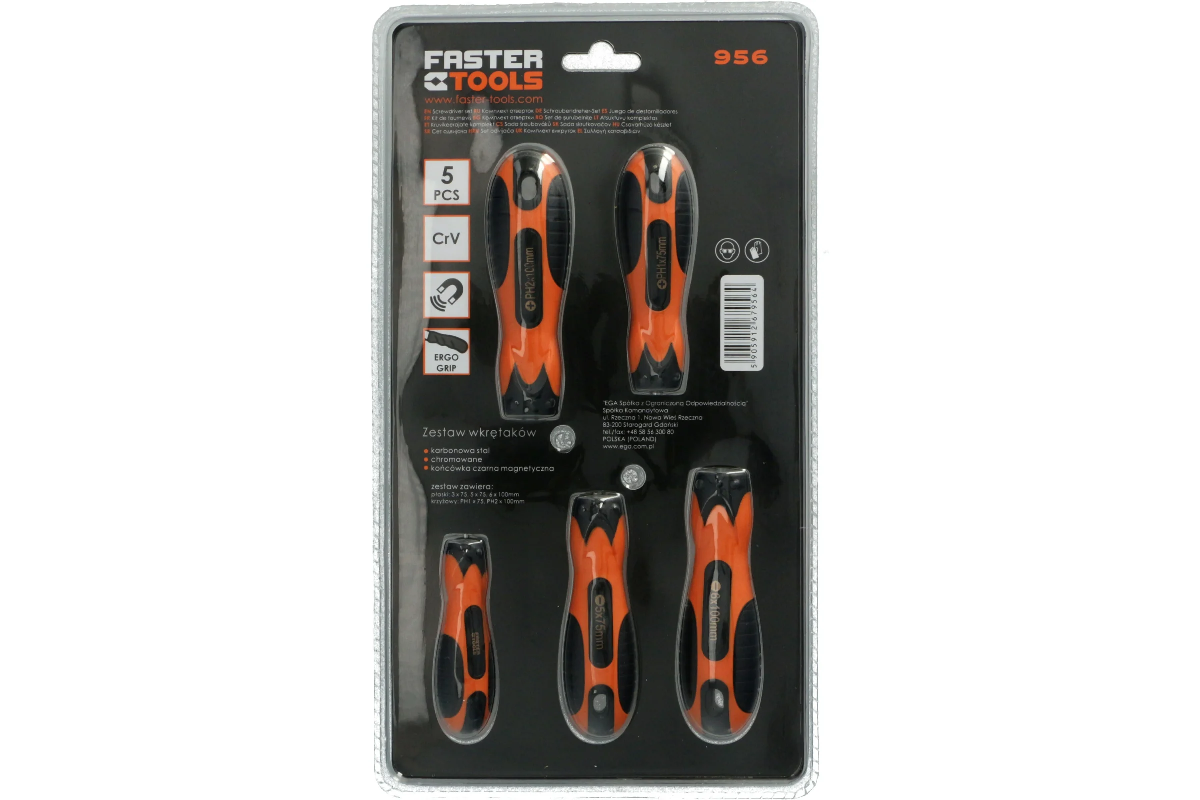 Набор отверток FASTER TOOLS 5 шт. 956