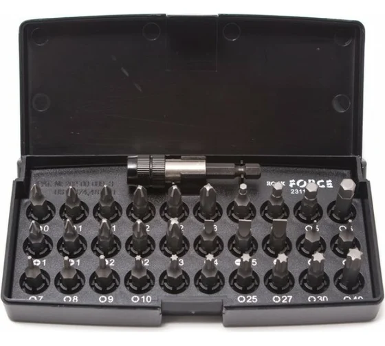 Набор вставок с держателем 31 предмет, 1/4"DR ROCKFORCE RF-23113