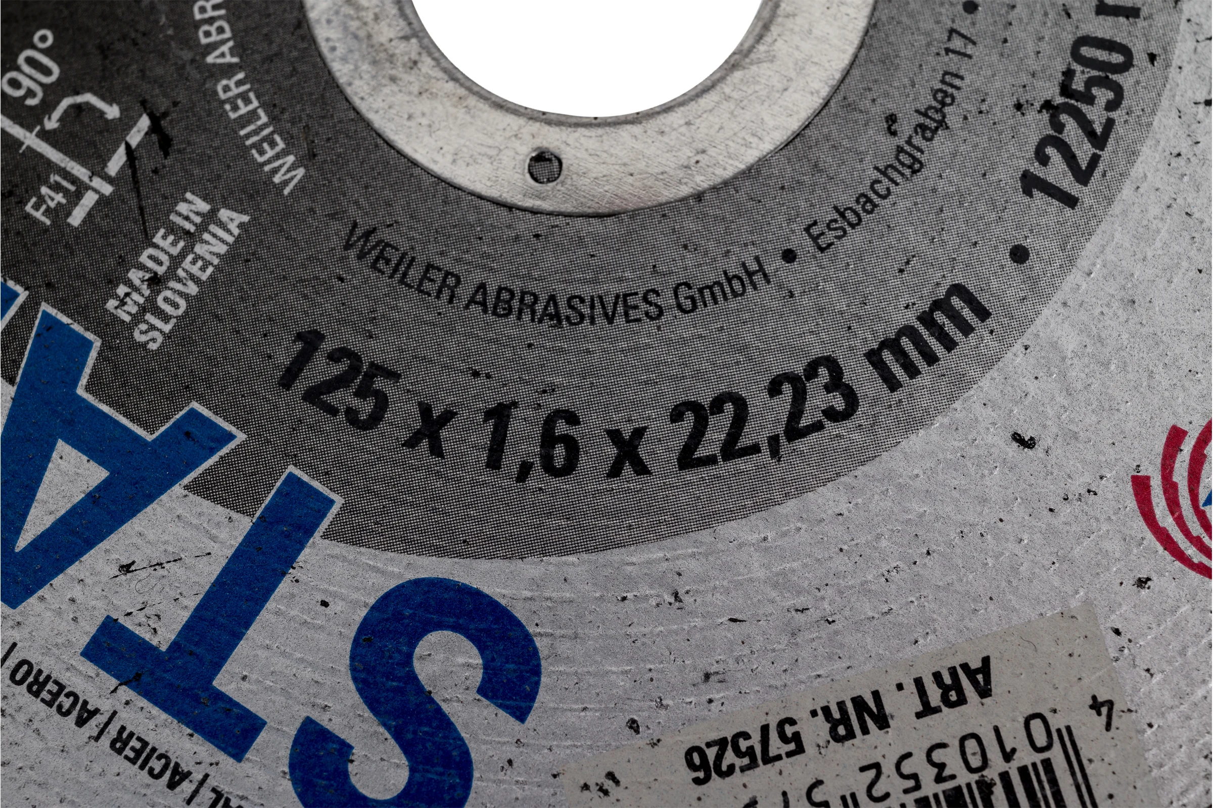 Круг отрезной по стали F41 125х1.6х22.23 мм, А46S-BF PRO TOROFLEX 4010352575268