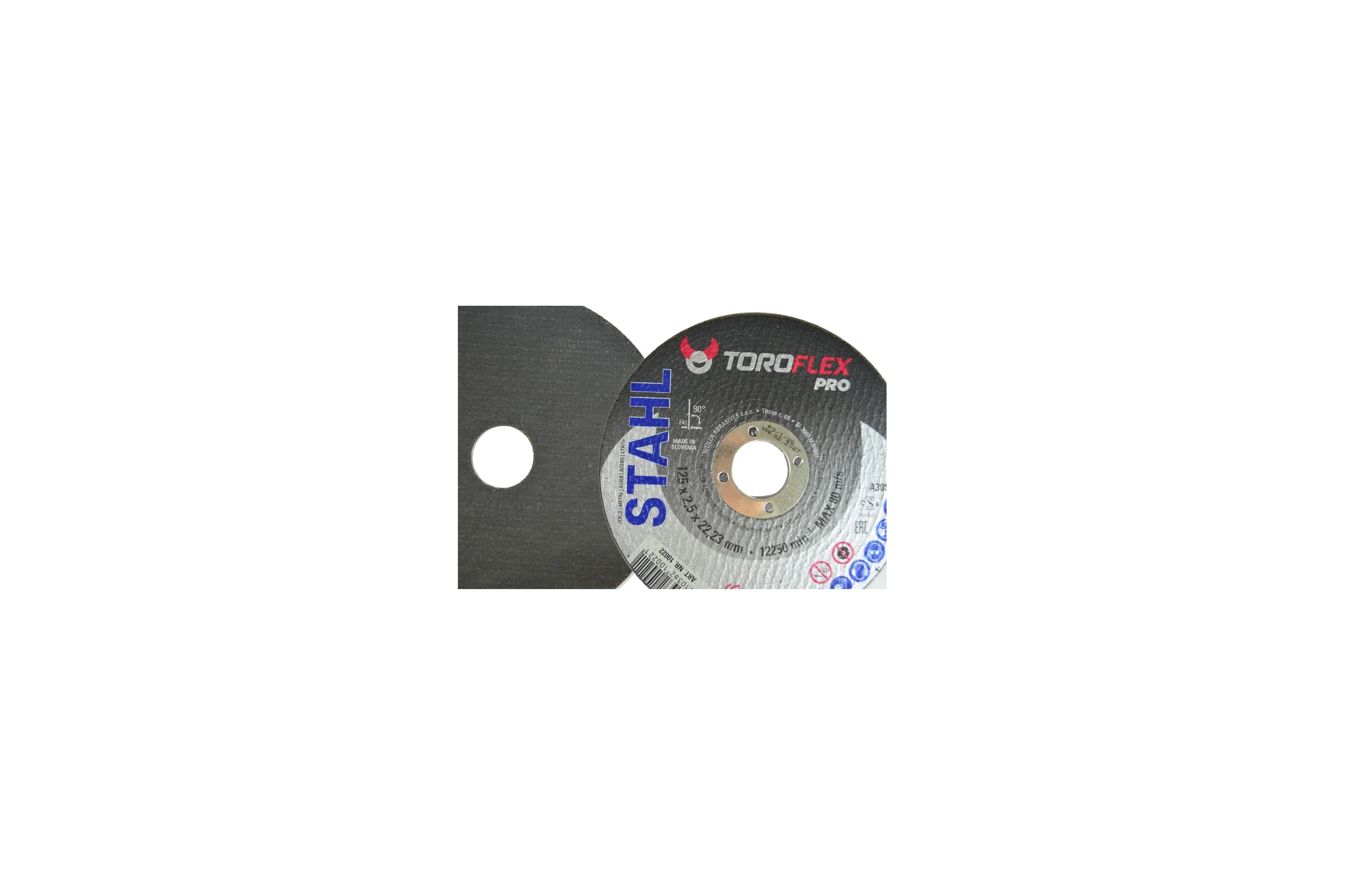 Круг отрезной по стали F41 125х2.5х22.23 мм, A30S-BF PRO TOROFLEX 4010362100221