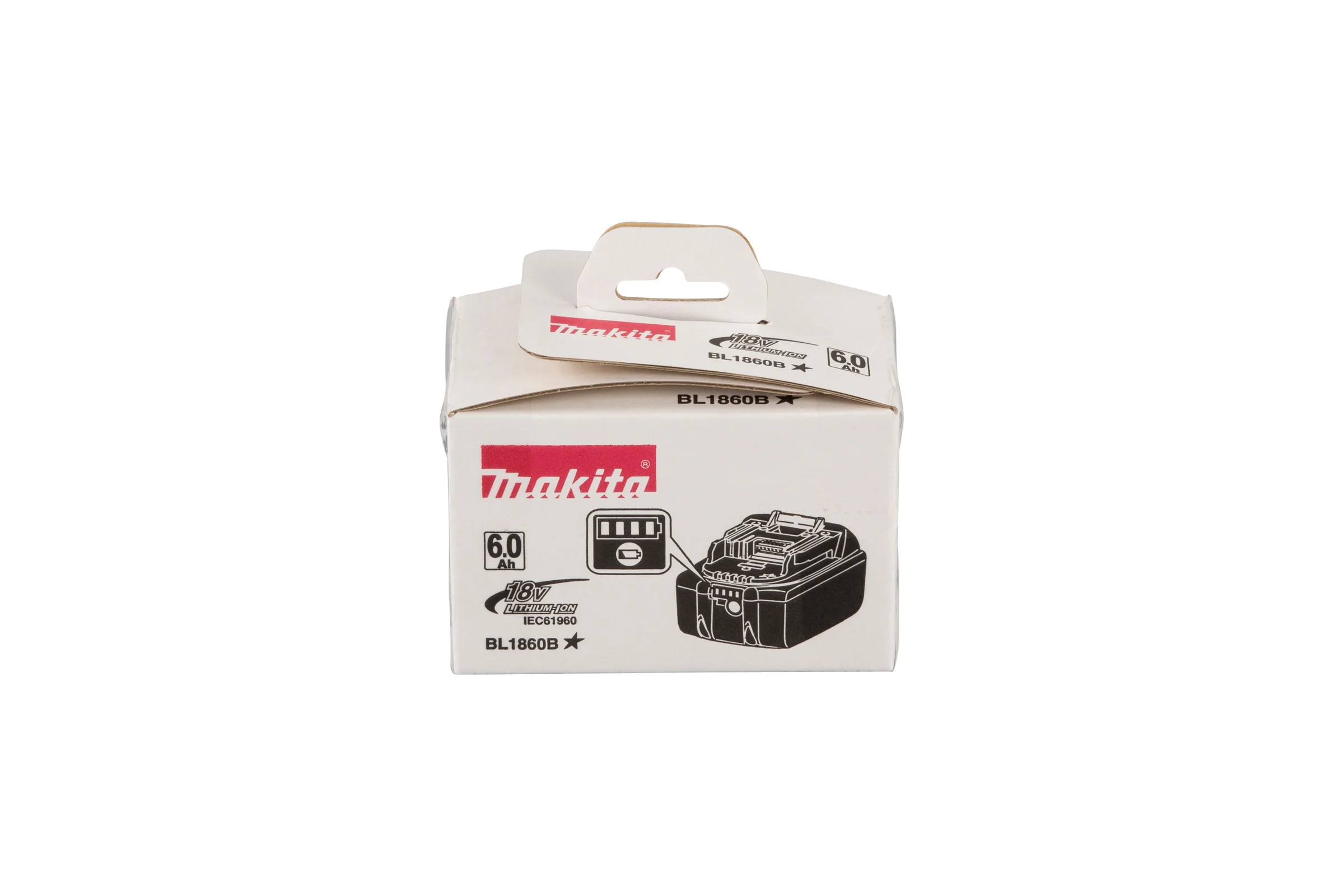 Аккумулятор BL1860B 6 Ач, индикатор заряда для LXT 18В Makita 632F69-8