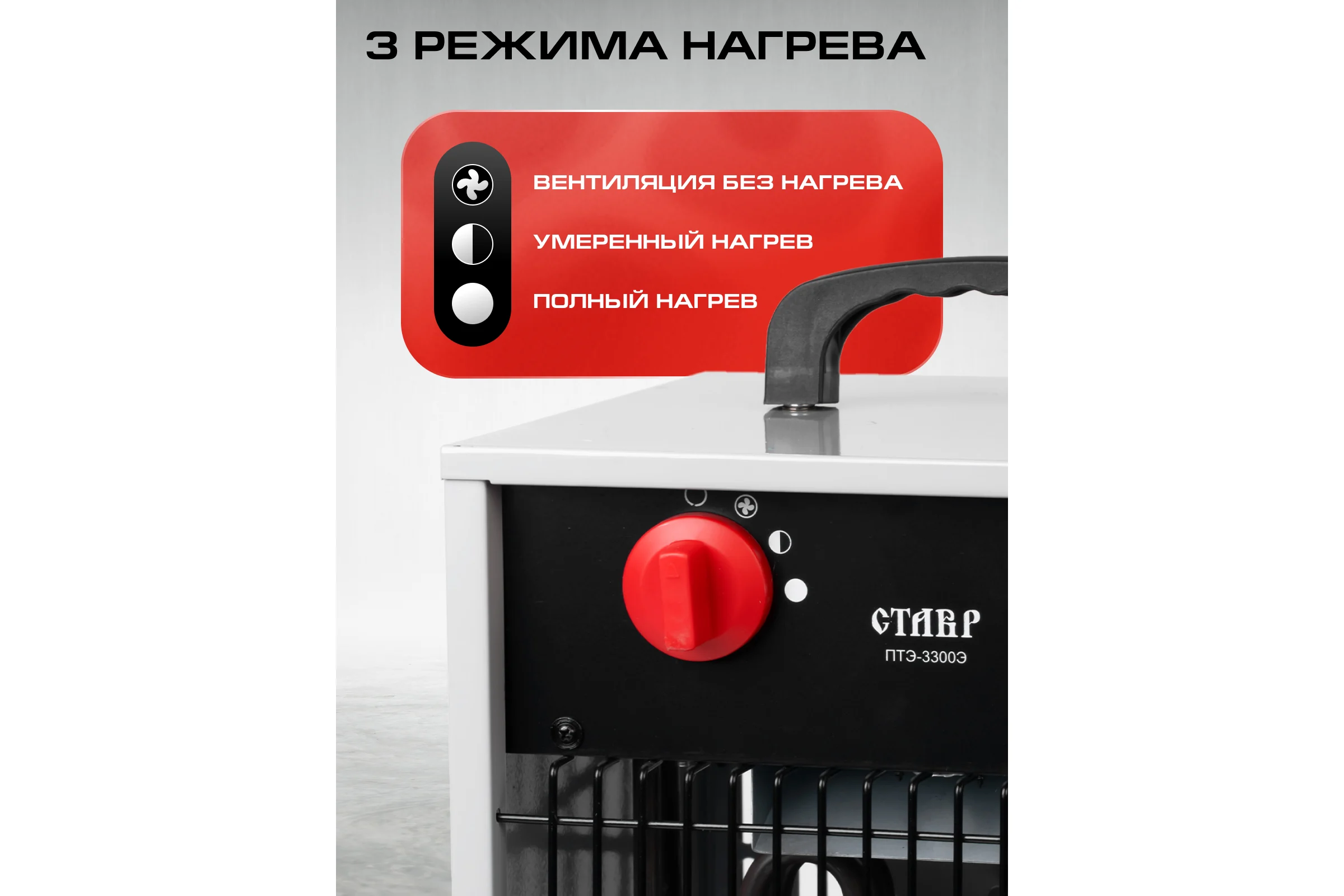 Тепловая электрическая пушка Ставр ПТЭ-3300Э 3,3кВт 9040700250