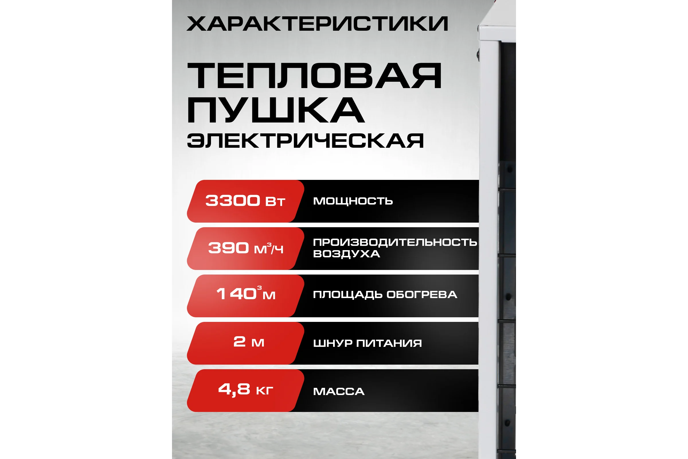 Тепловая электрическая пушка Ставр ПТЭ-3300Э 3,3кВт 9040700250
