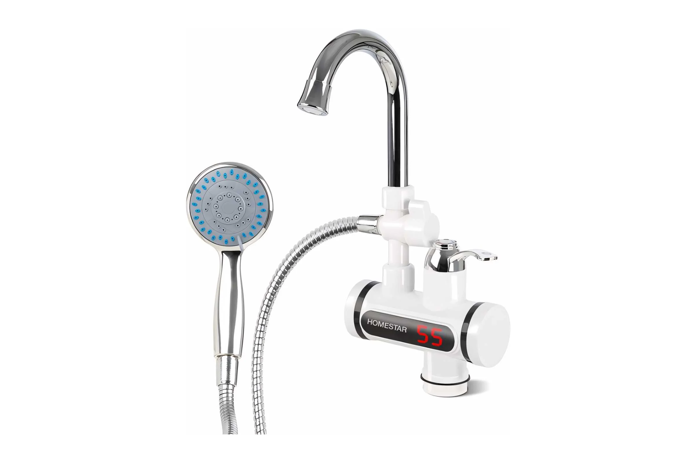 Проточный водогрей HomeStar кран+душ HS-0113D 104394
