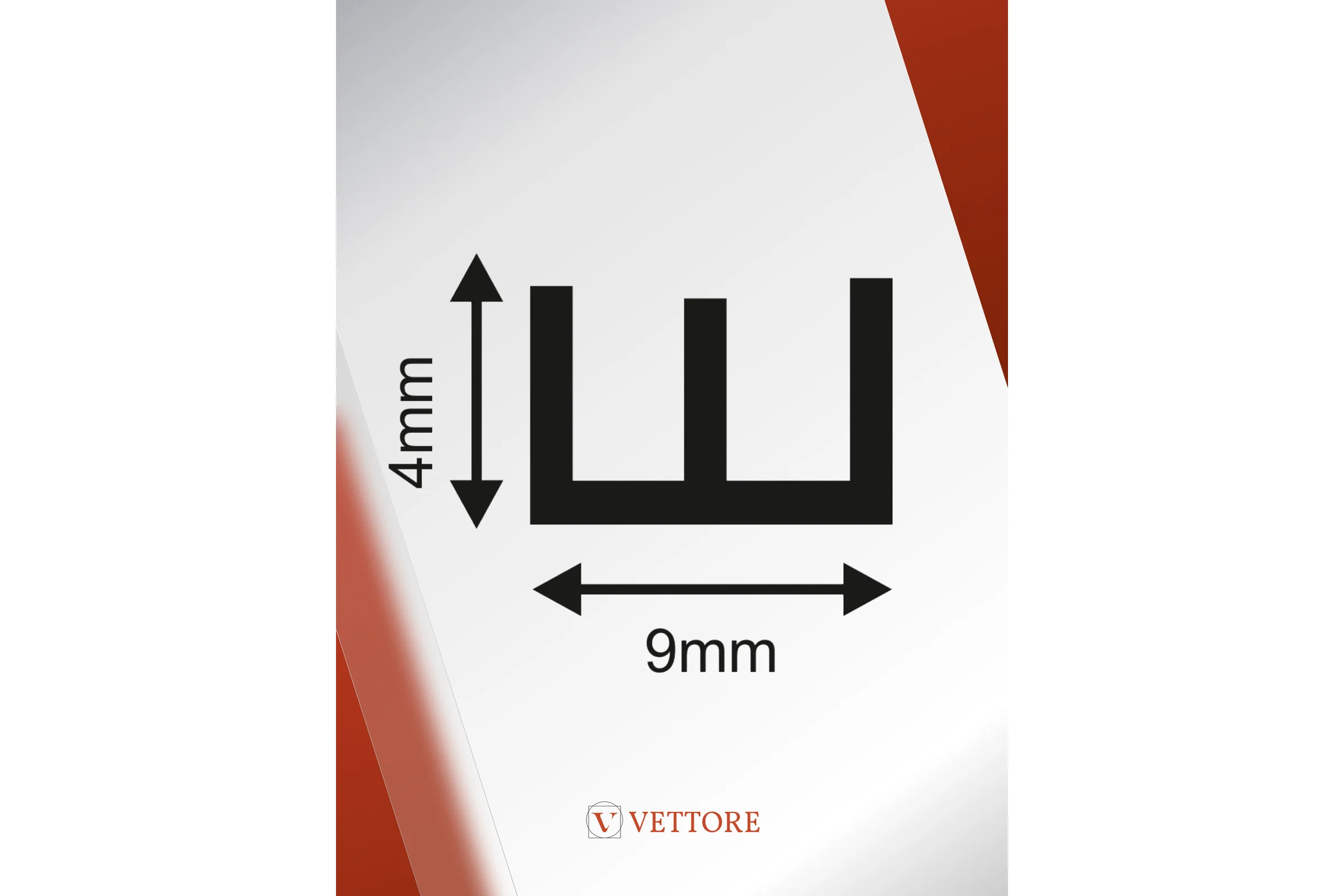 Уплотнитель VETTORE профиль E 9x4 мм, 150 м, BR коричневый 20363