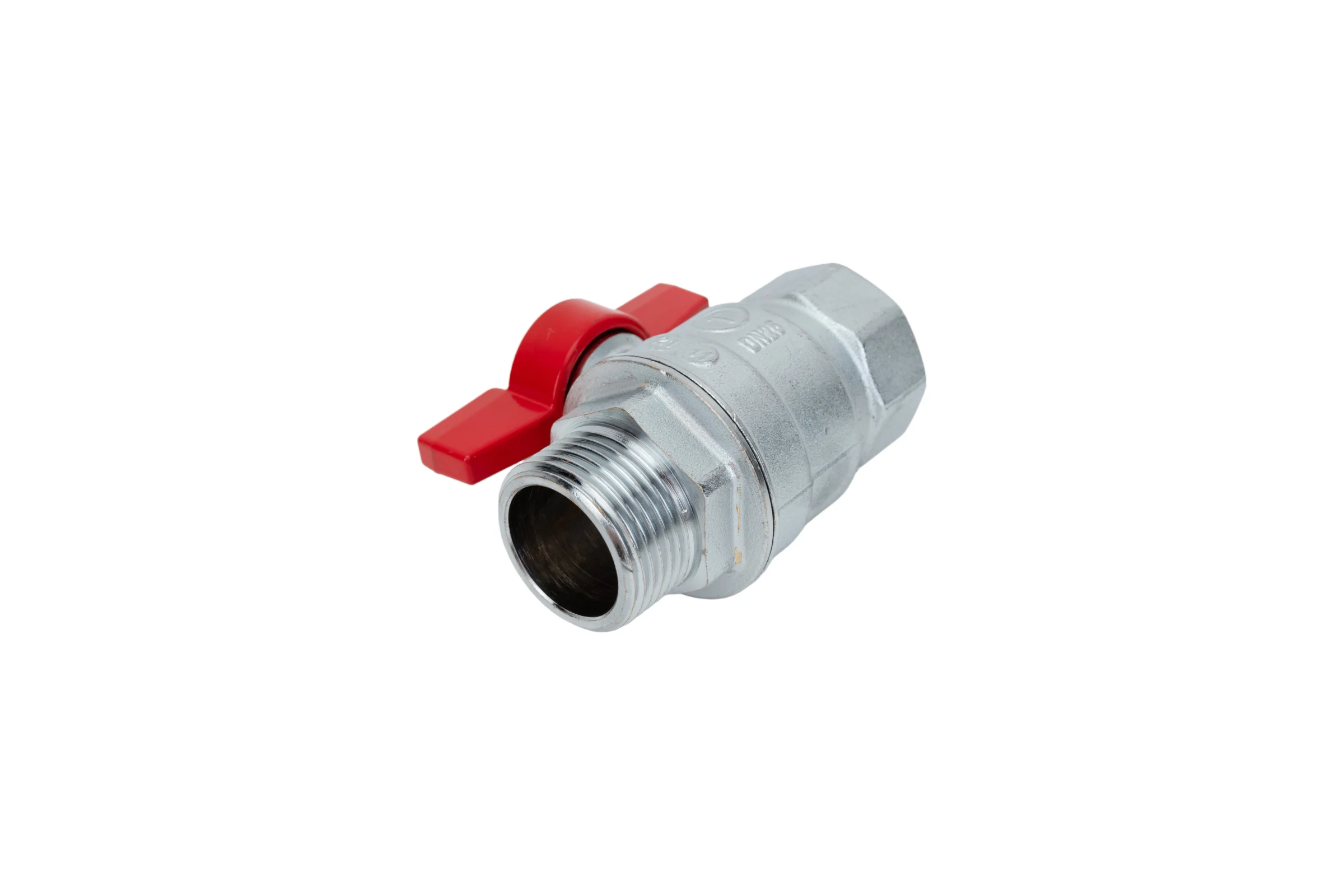 Шаровой кран Giacomini R854, 1, ВН, ручка-бабочка красная, хромированный R854X025