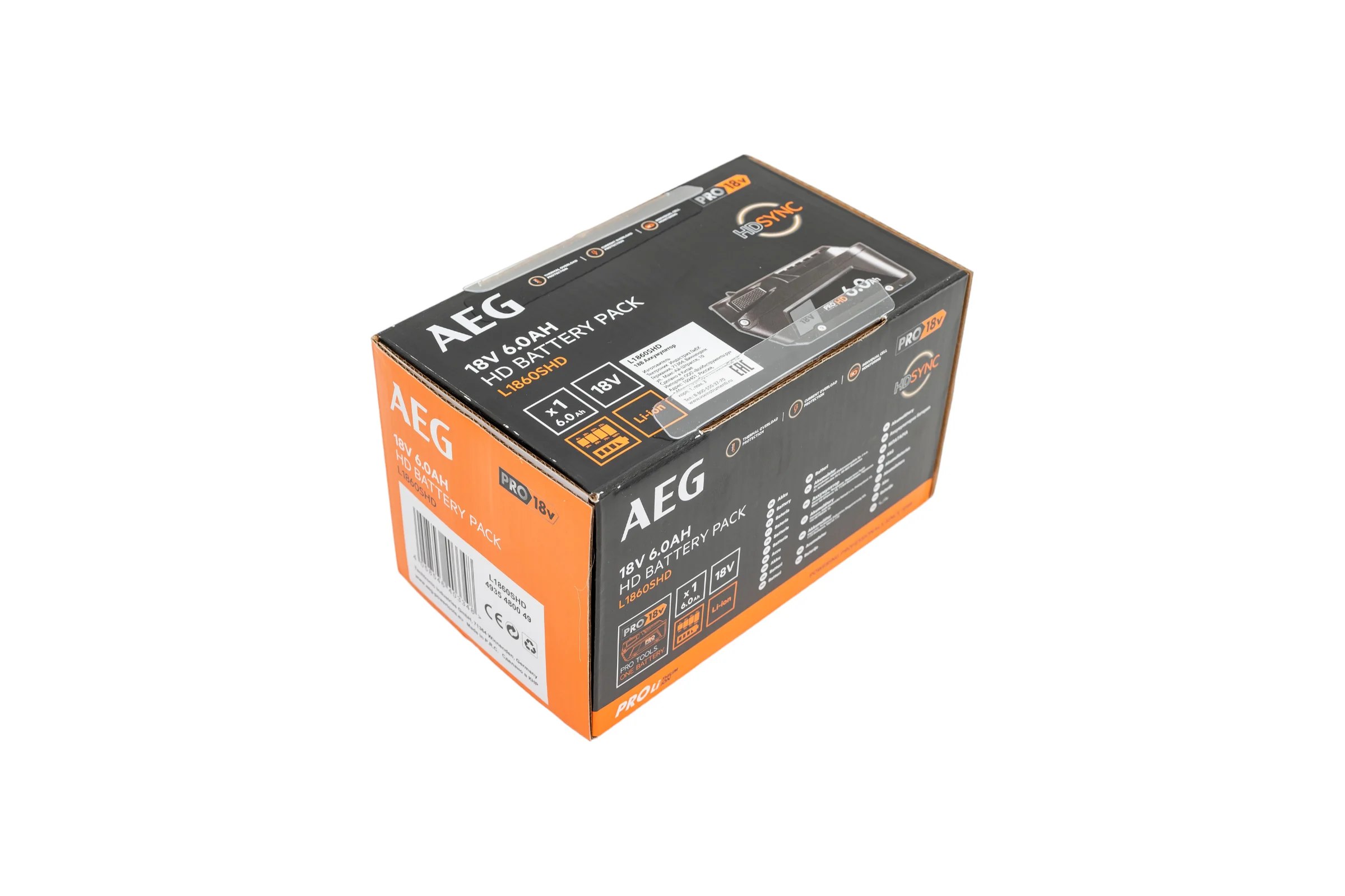 Аккумулятор L1860SHD 18В, 6 Ач AEG 4935480049