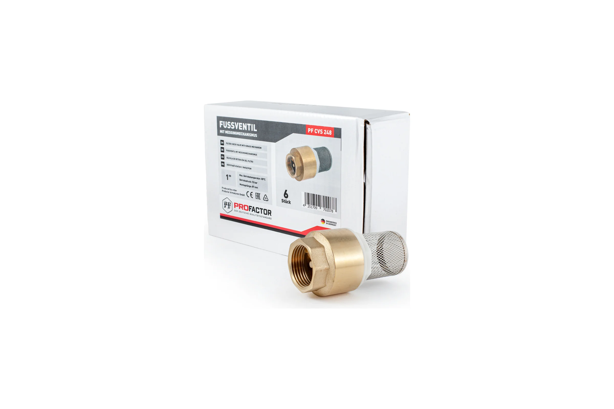 Обратный клапан PROFACTOR с фильтром, 1" PF CVS 248